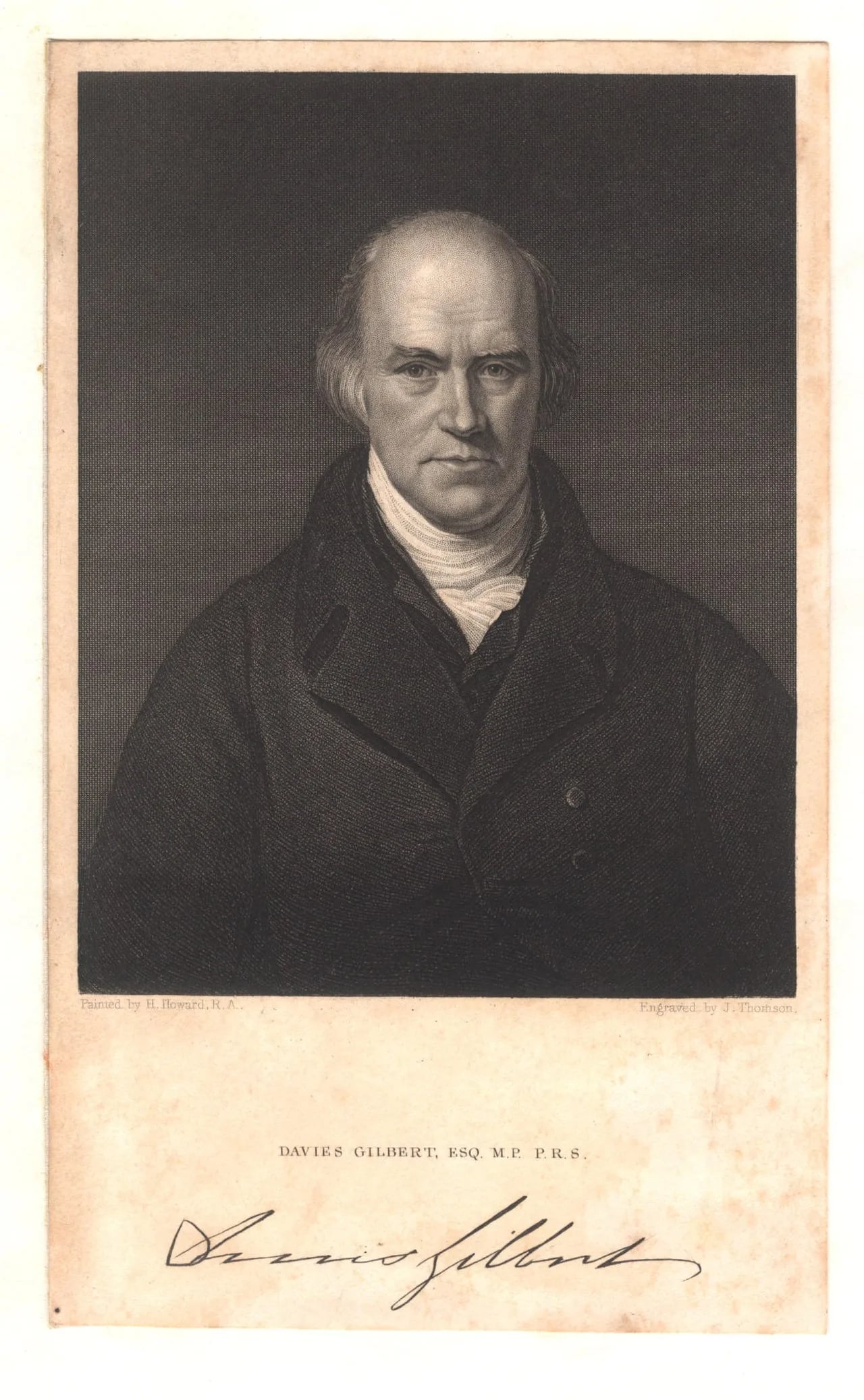 Portrait of Davies Gilbert (1767–1839) – memorial page