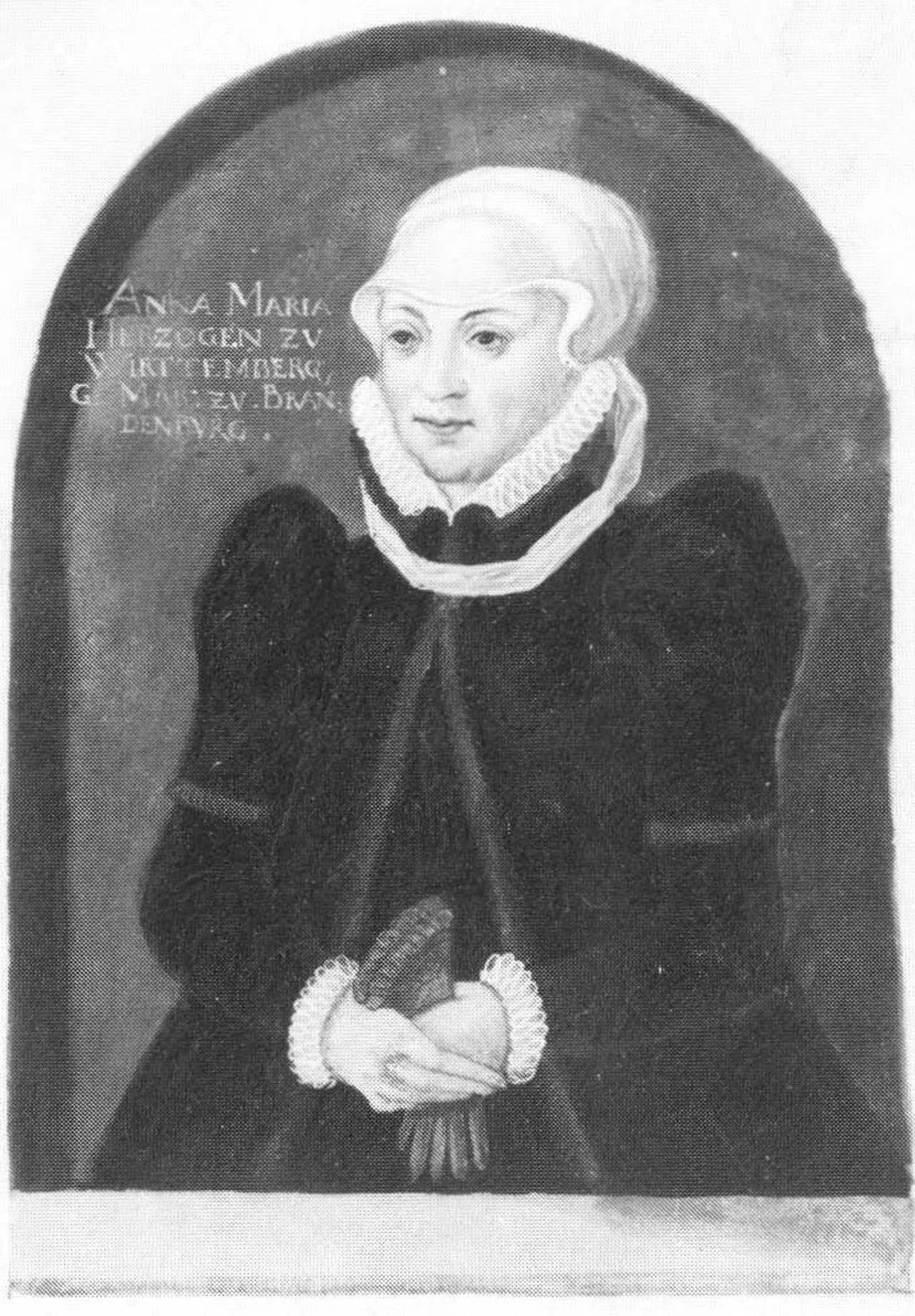Porträt von Anna Maria von Brandenburg-Ansbach (1526–1589) – Gedenkseite
