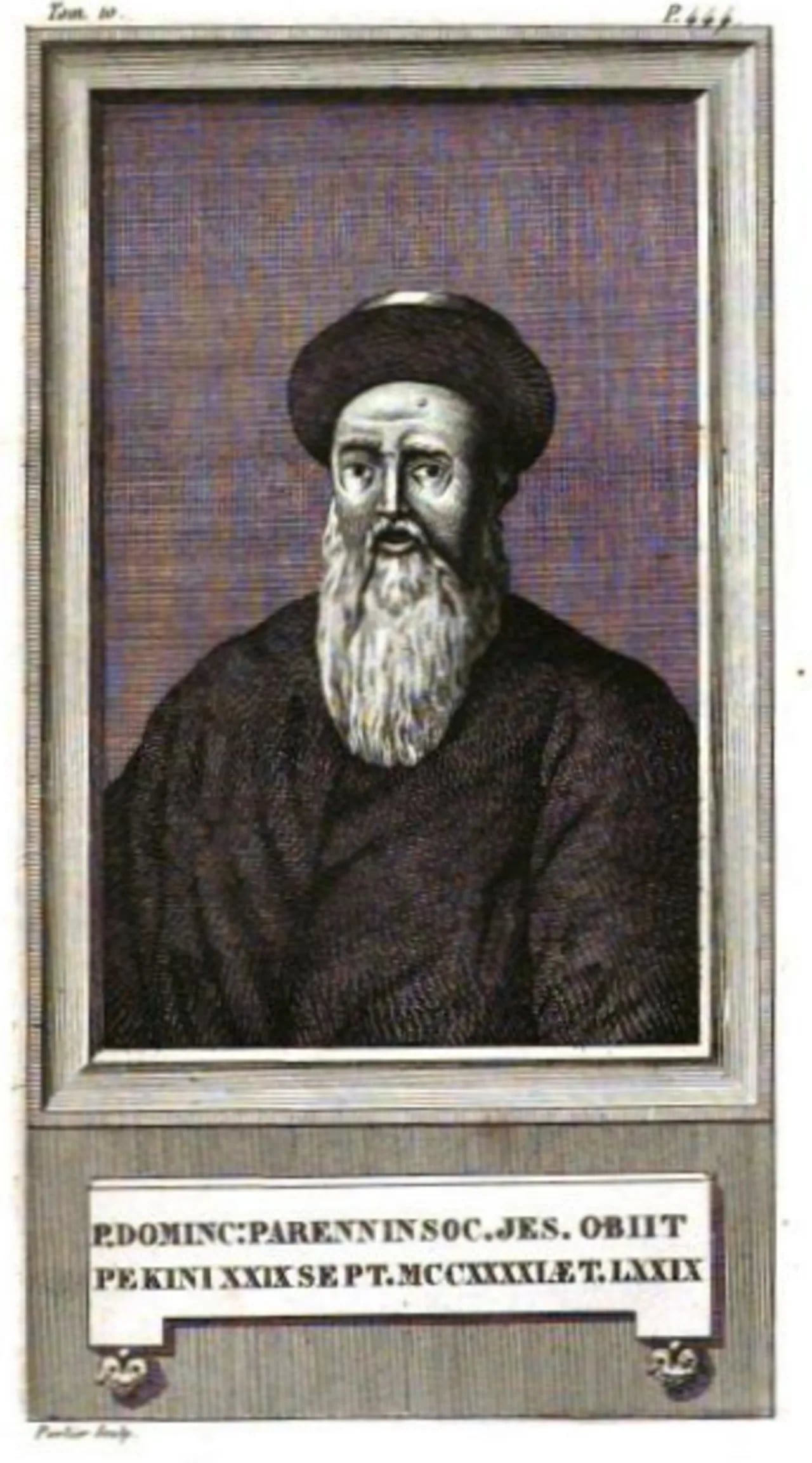 Porträt von Dominique Parrenin (1665–1741) – Gedenkseite