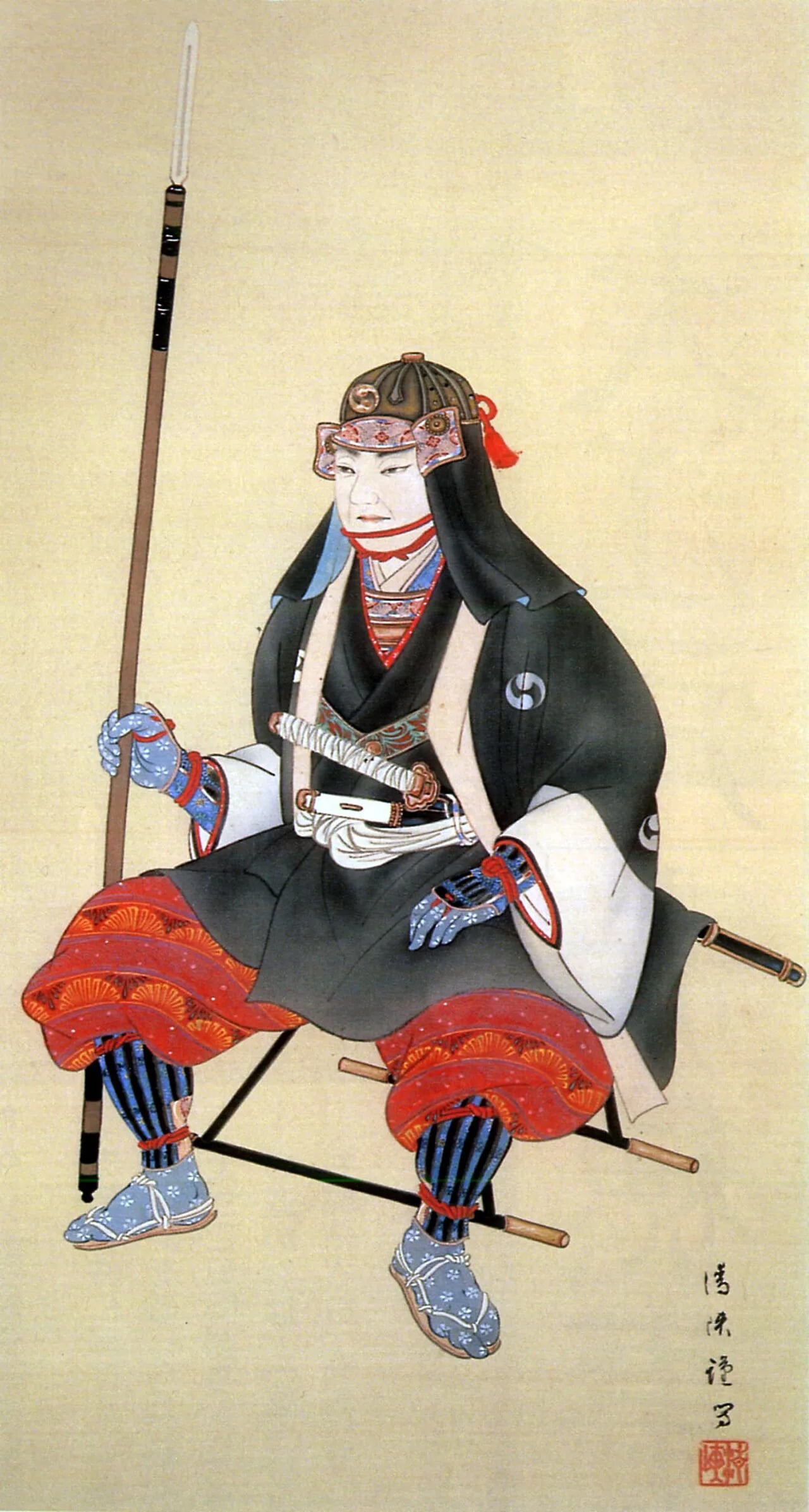 Porträt von Ōishi Yoshio (1659–1703) – Gedenkseite