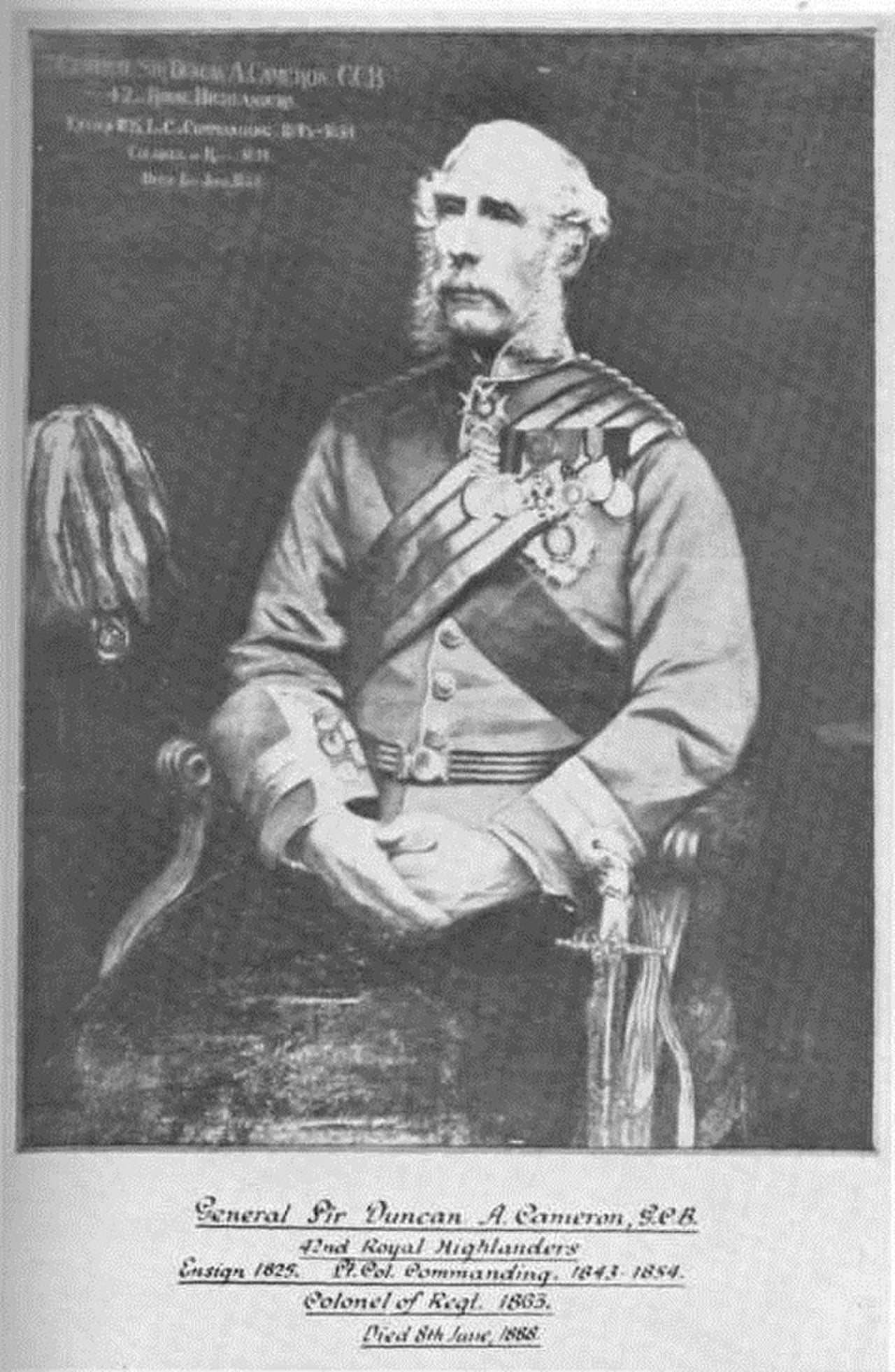 Portrait of Duncan Alexander Cameron (1808–1888) – memorial page