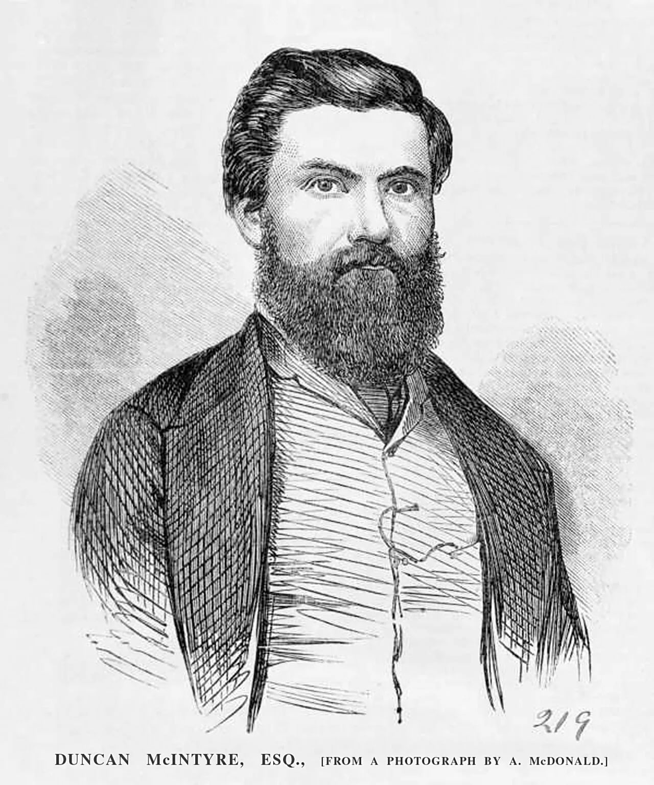 Portrait of Duncan McIntyre (1831–1866) – memorial page