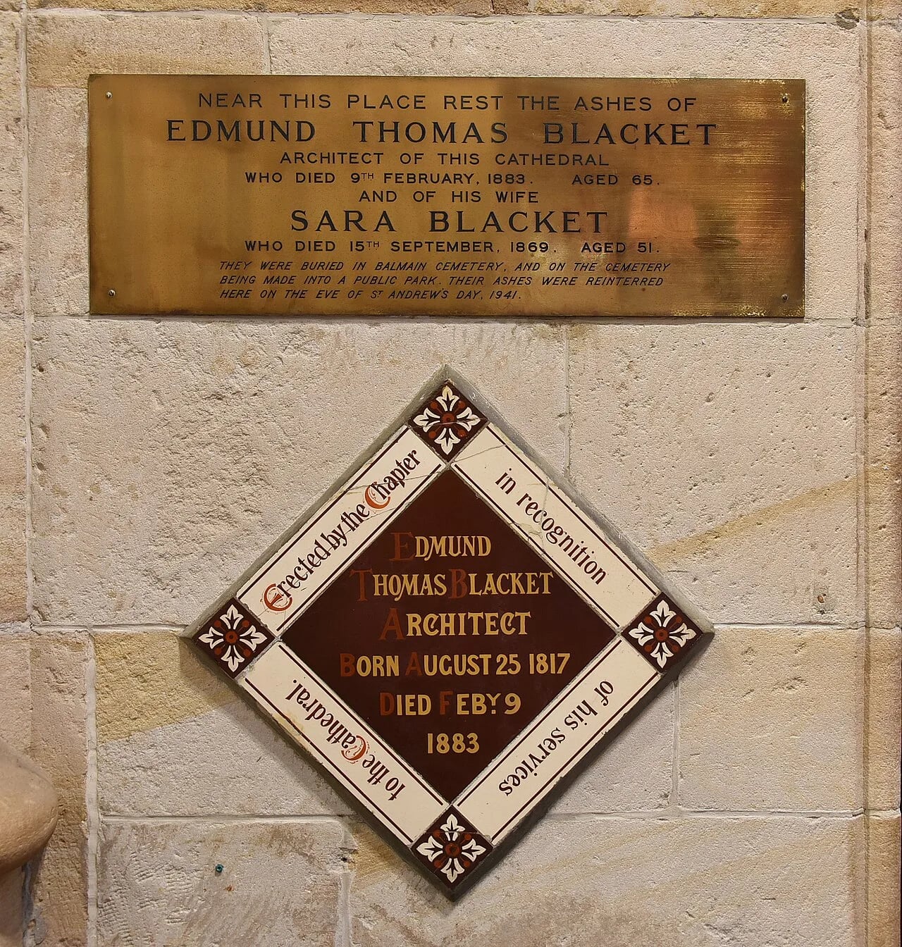 Porträt von Edmund Blacket (1817–1883) – Gedenkseite