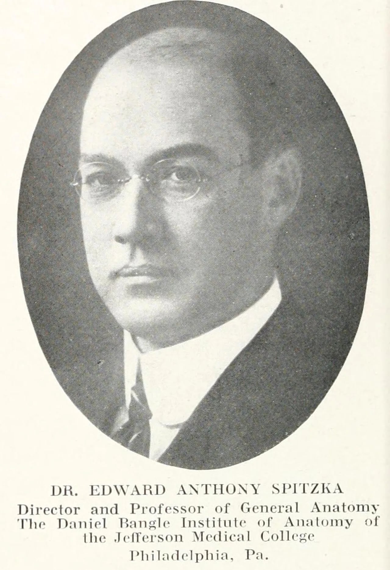 Porträt von Edward Anthony Spitzka (1876–1922) – Gedenkseite