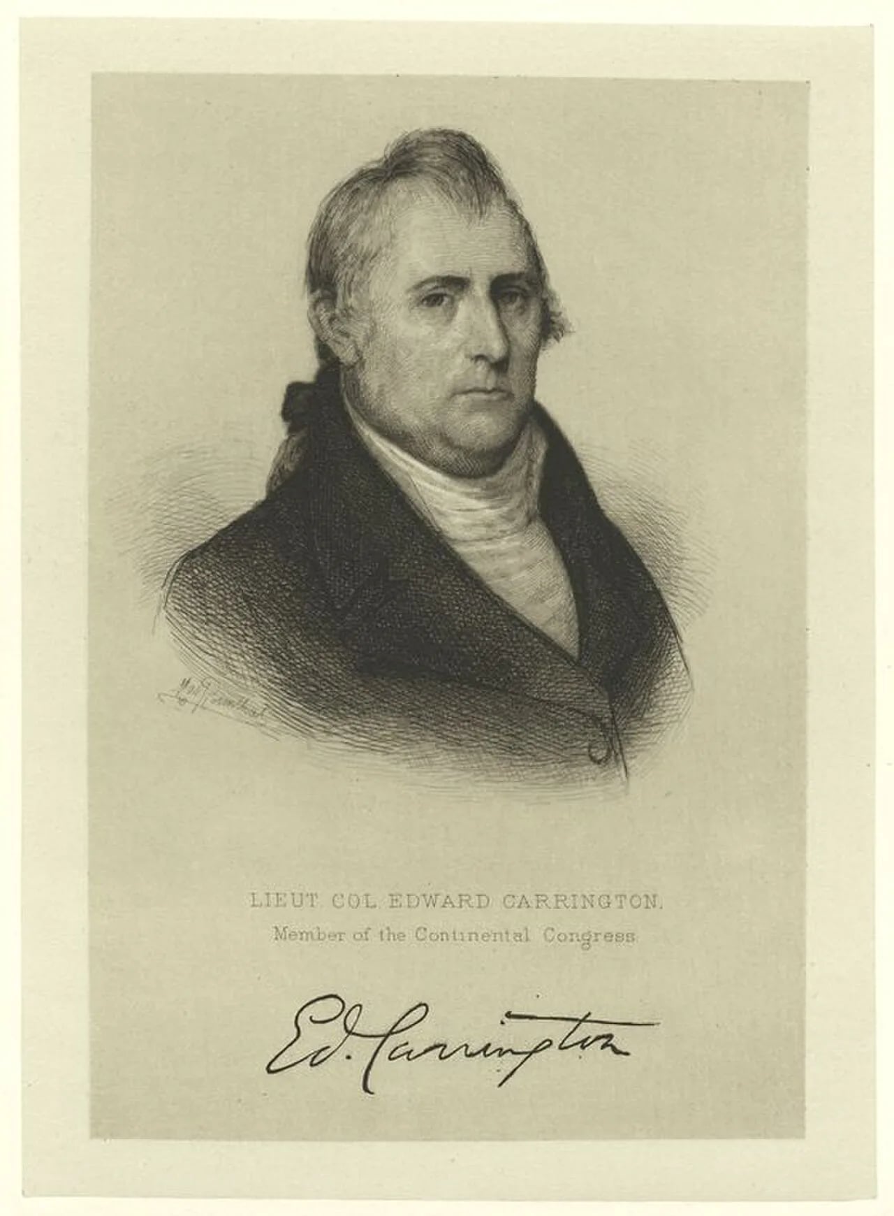 Porträt von Edward Carrington (1748–1810) – Gedenkseite