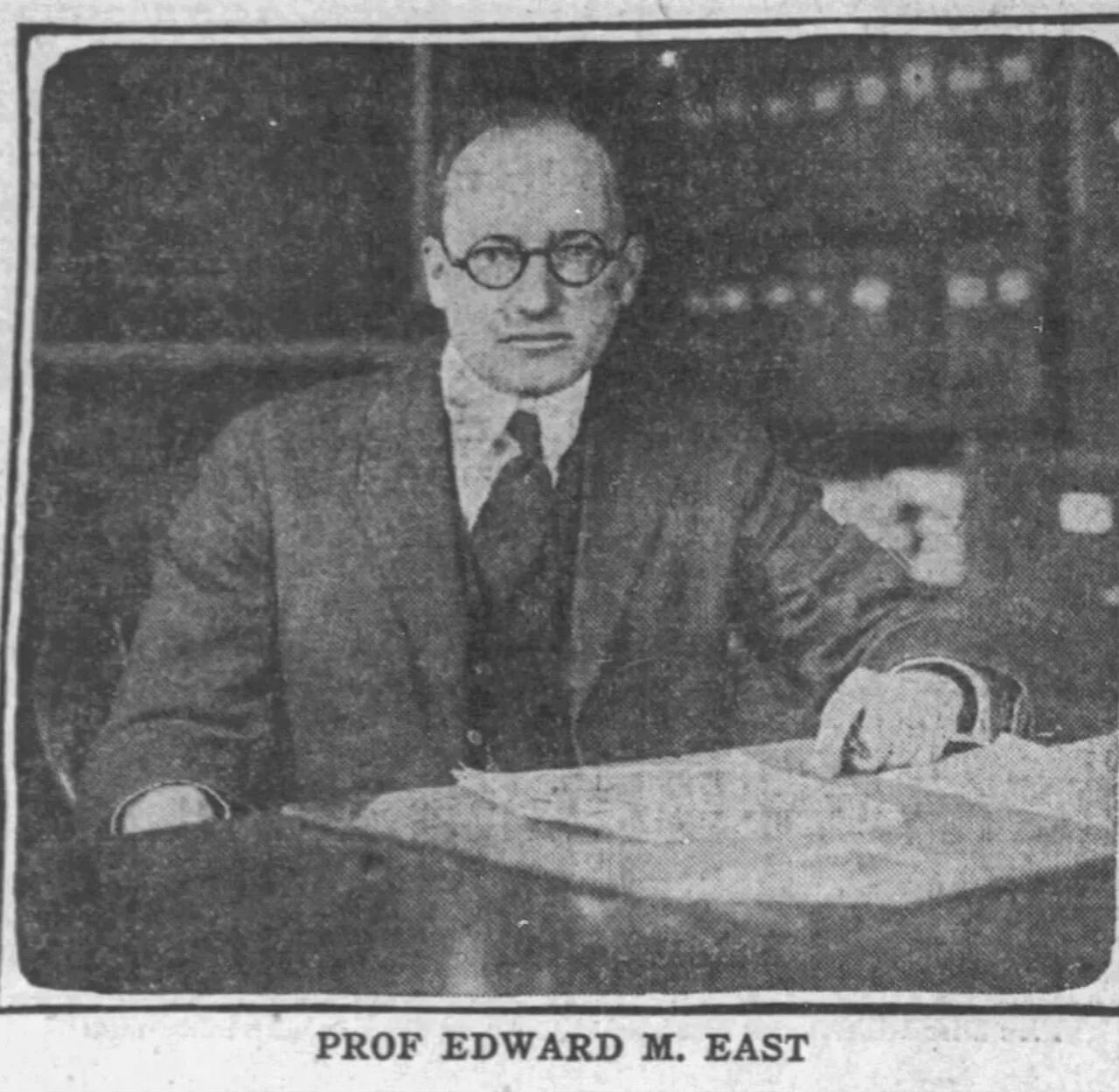 Porträt von Edward Murray East (1879–1938) – Gedenkseite