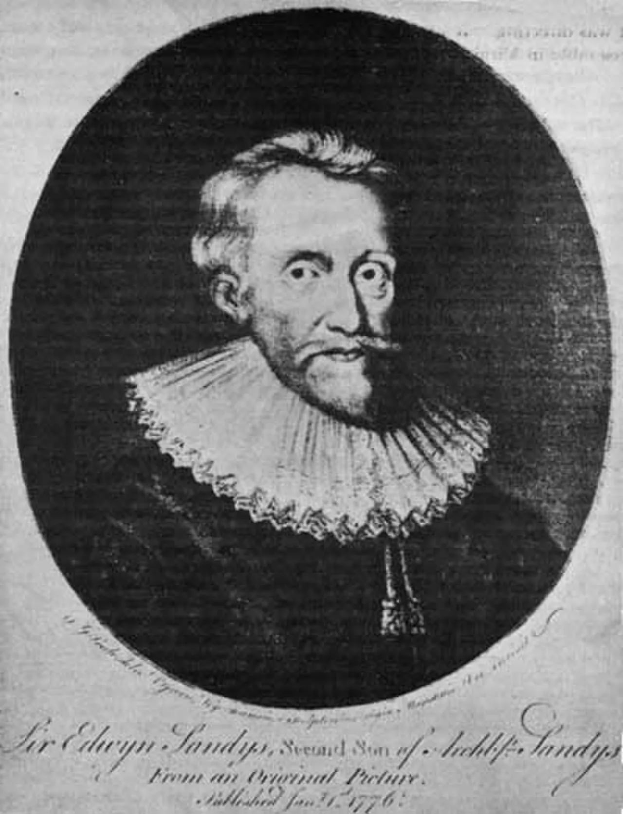Porträt von Edwin Sandys (1561–1629) – Gedenkseite