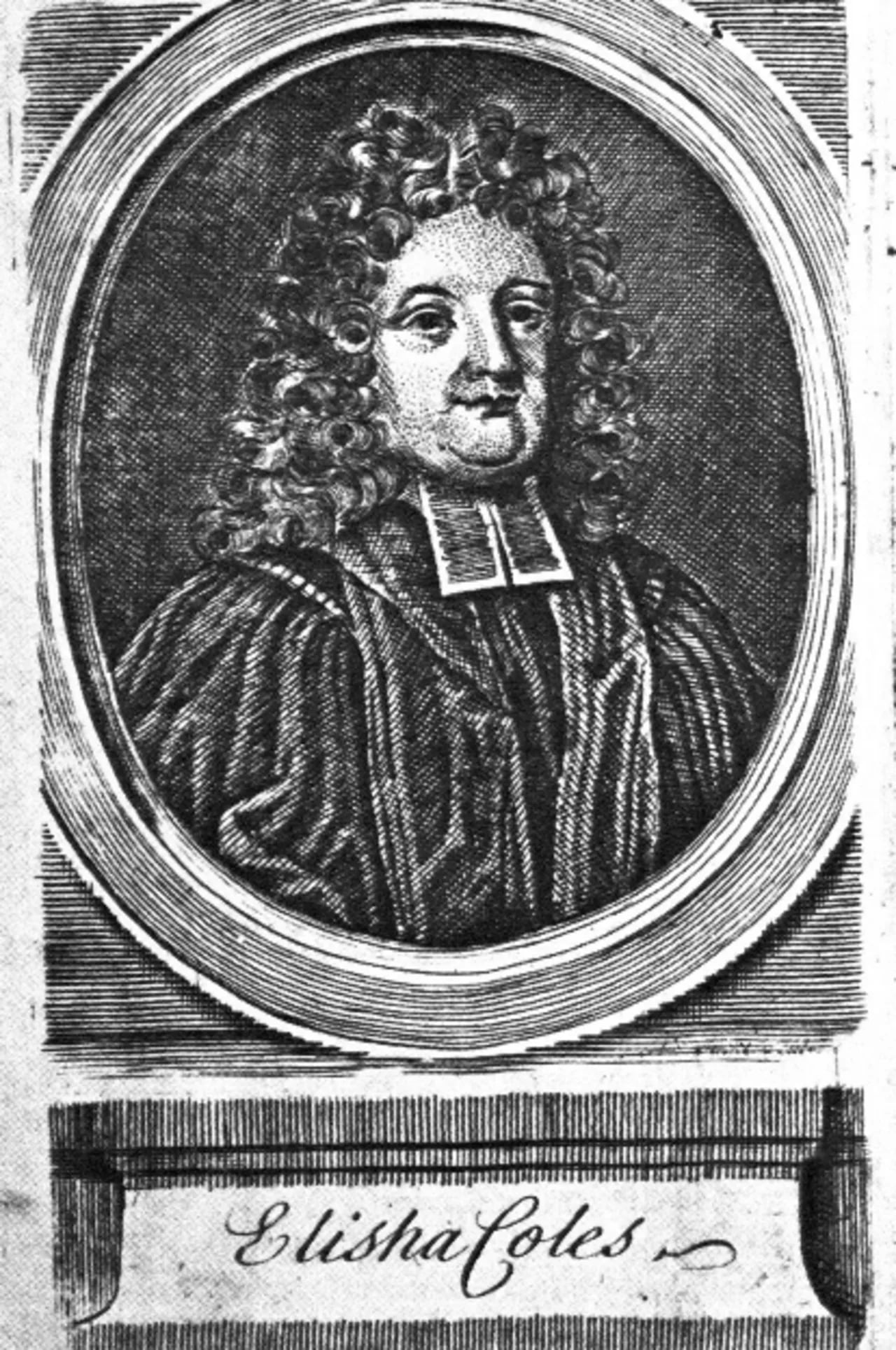 Portrait of Elisha Coles (1640–1680) – memorial page