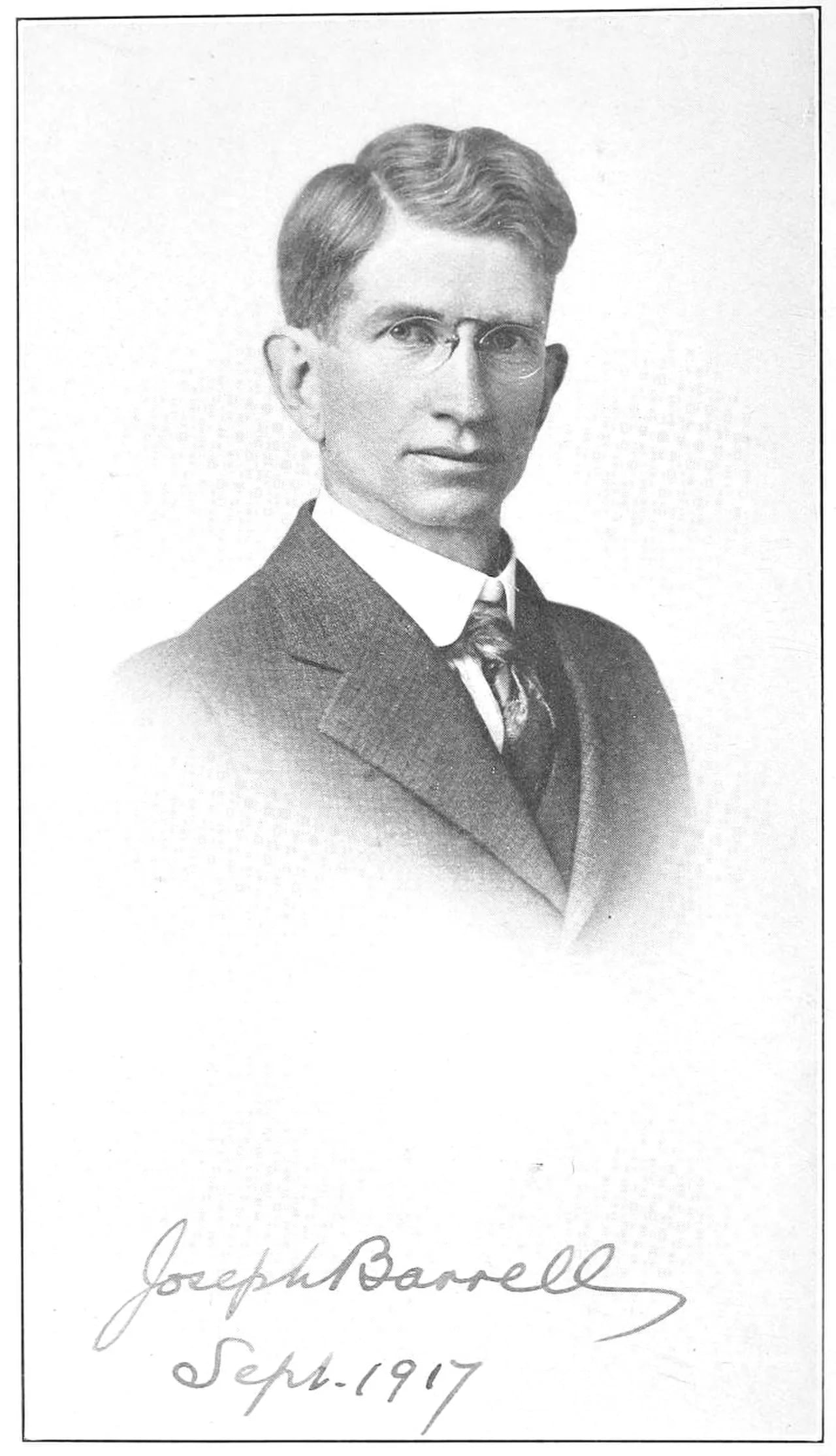 Portrait of Joseph Barrell (1869–1919) – memorial page