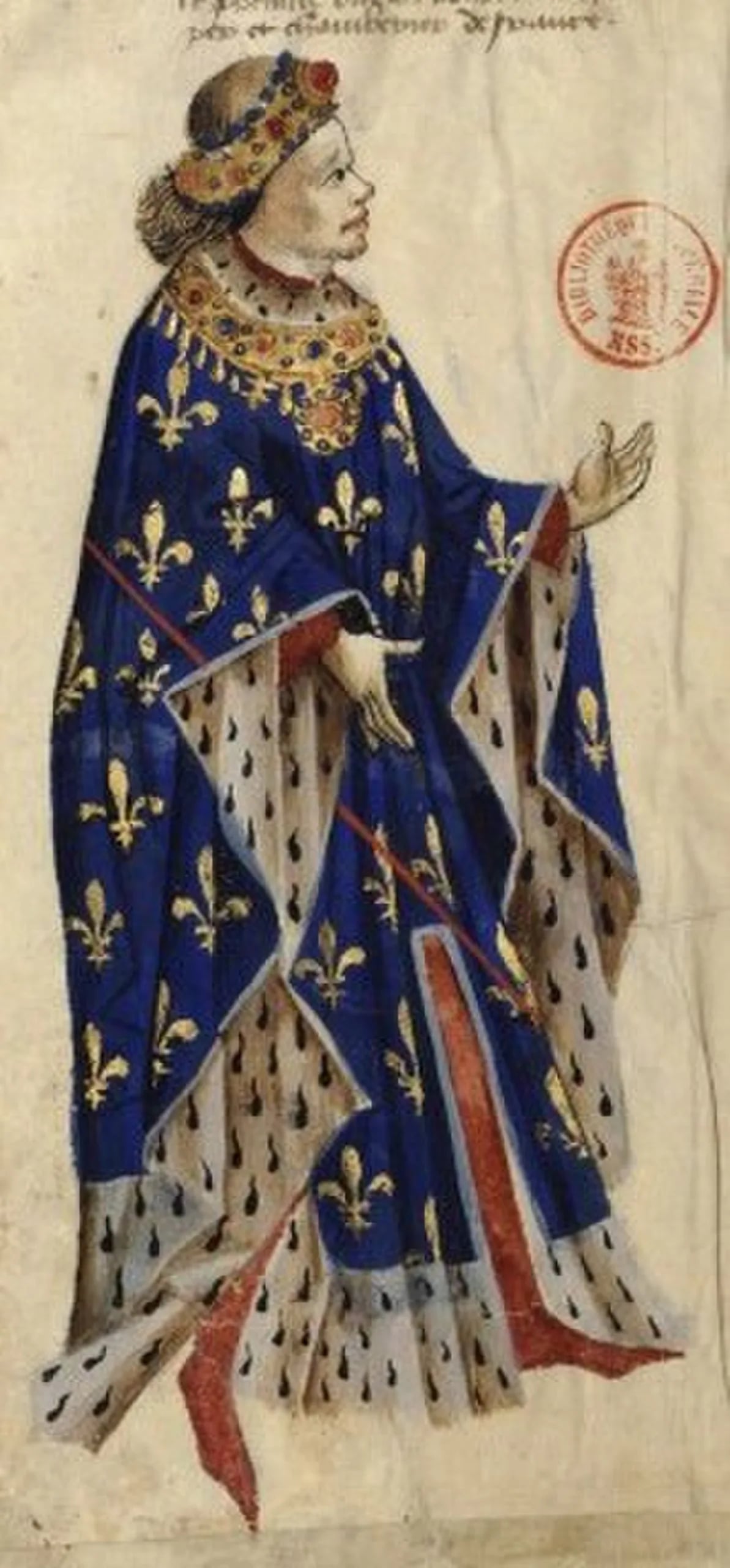 Porträt von Louis I. de Bourbon (1279–1341) – Gedenkseite