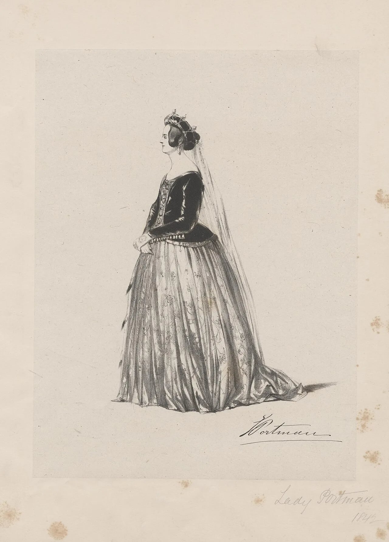 Portrait of Emma Portman, Viscountess Portman (1809–1865) – memorial page