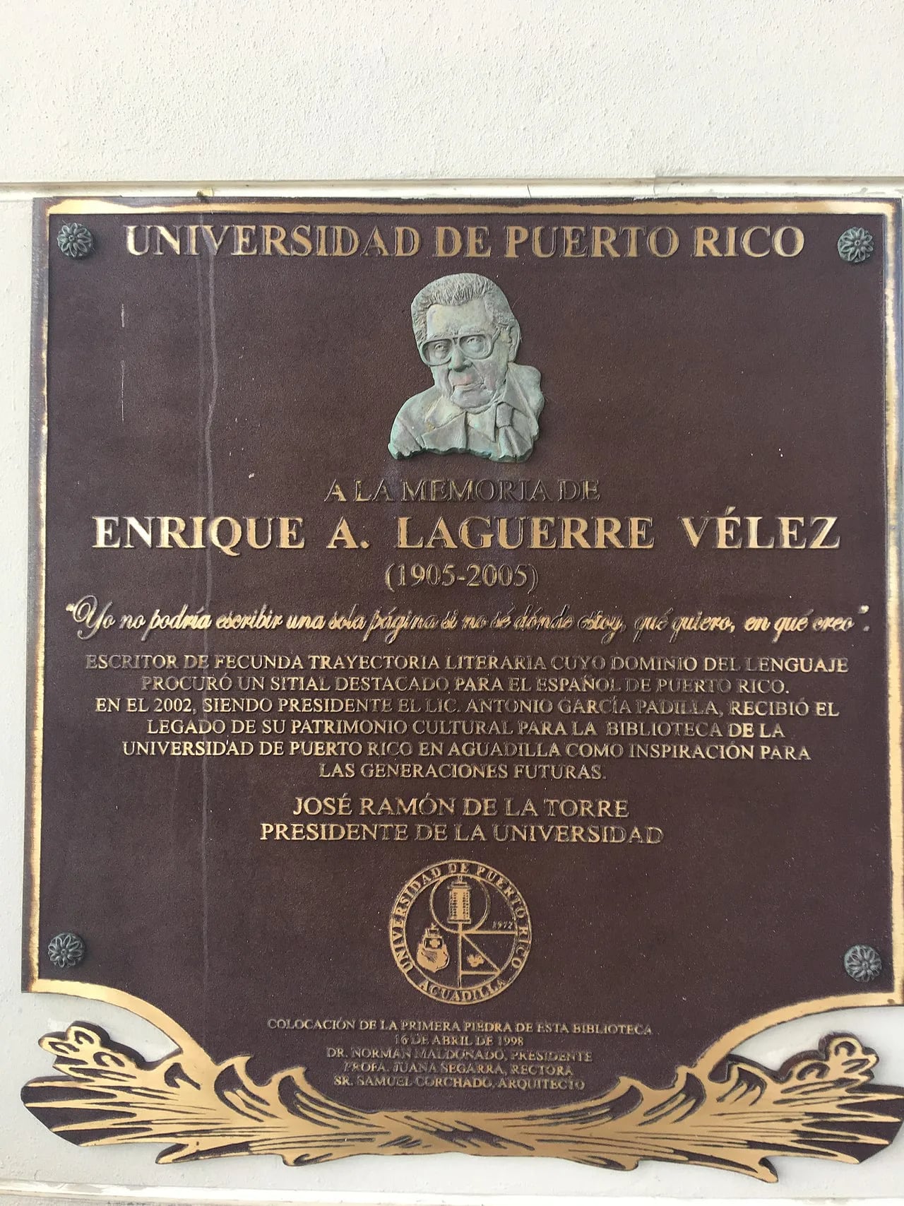 Portrait of Enrique Laguerre (1905–2005) – memorial page