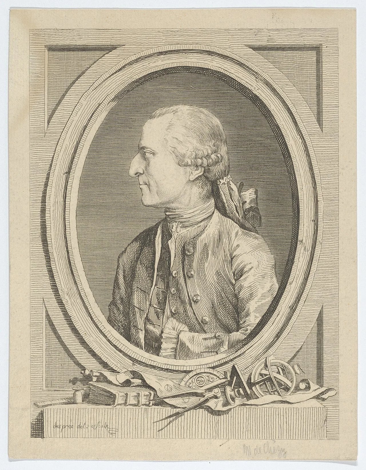 Porträt von Antoine de Chézy (1718–1798) – Gedenkseite