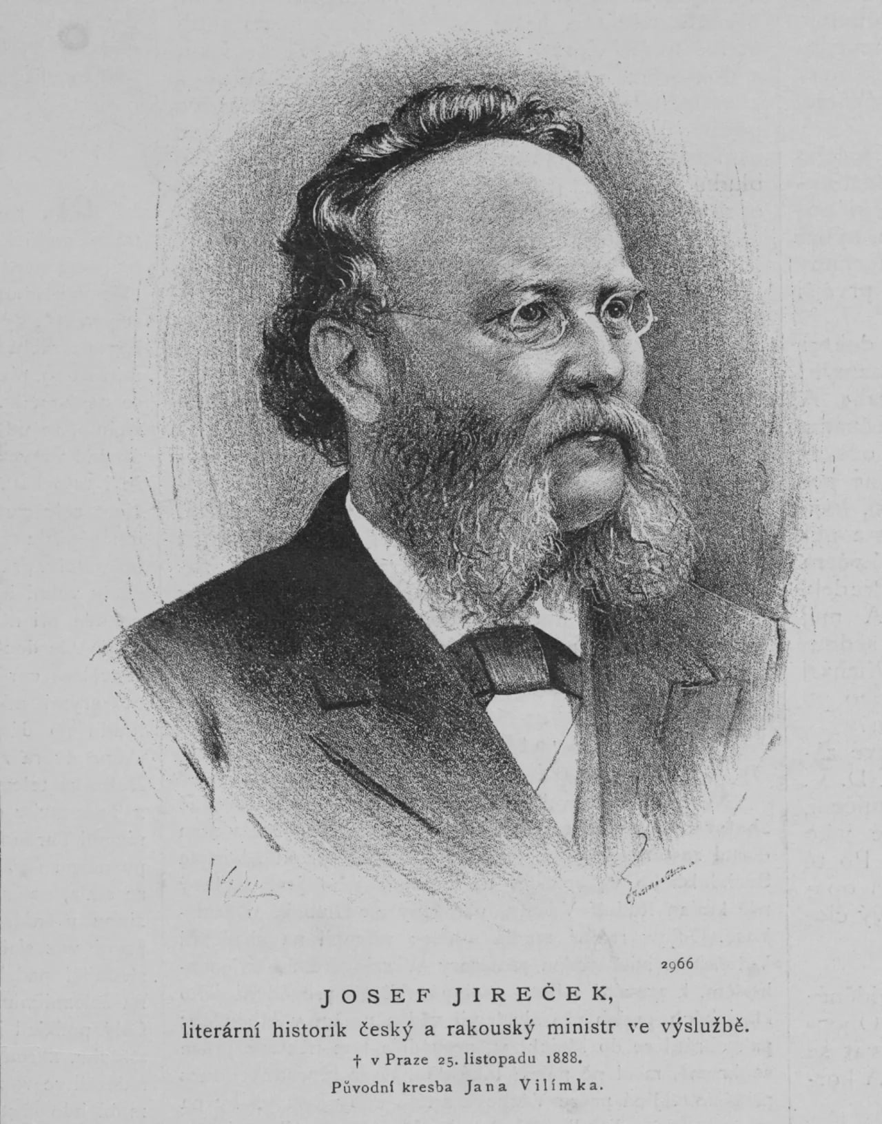 Portrait of Josef Jireček (1825–1888) – memorial page