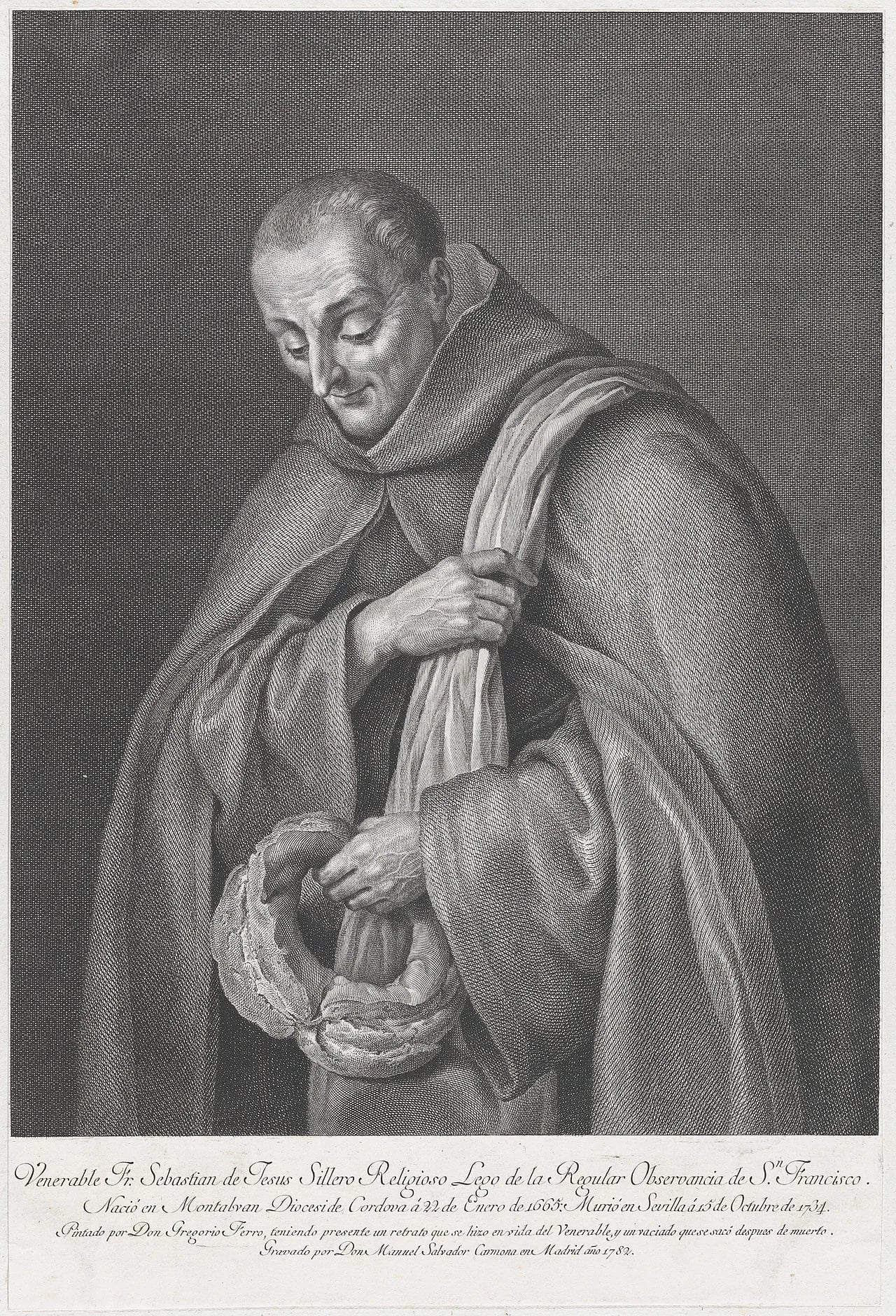 Porträt von Sebastián de Jesús (1665–1743) – Gedenkseite