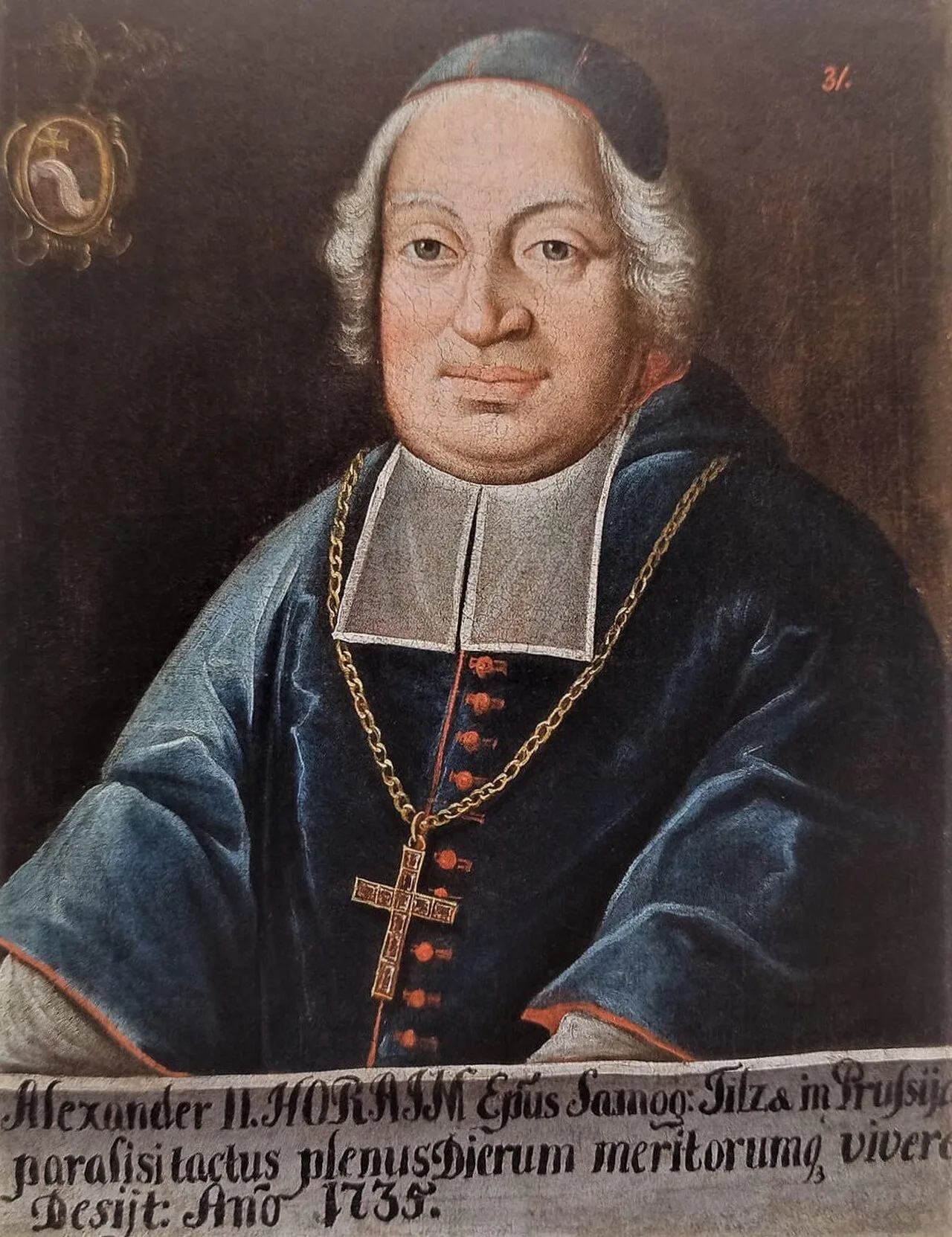 Porträt von Aleksander Mikołaj Horain (1651–1735) – Gedenkseite
