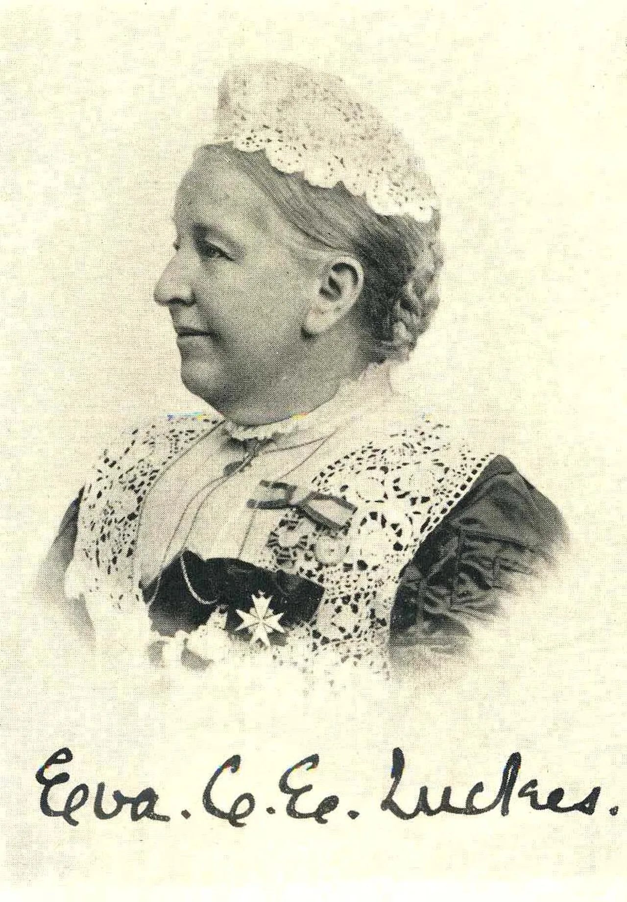 Portrait of Eva Luckes (1854–1919) – memorial page
