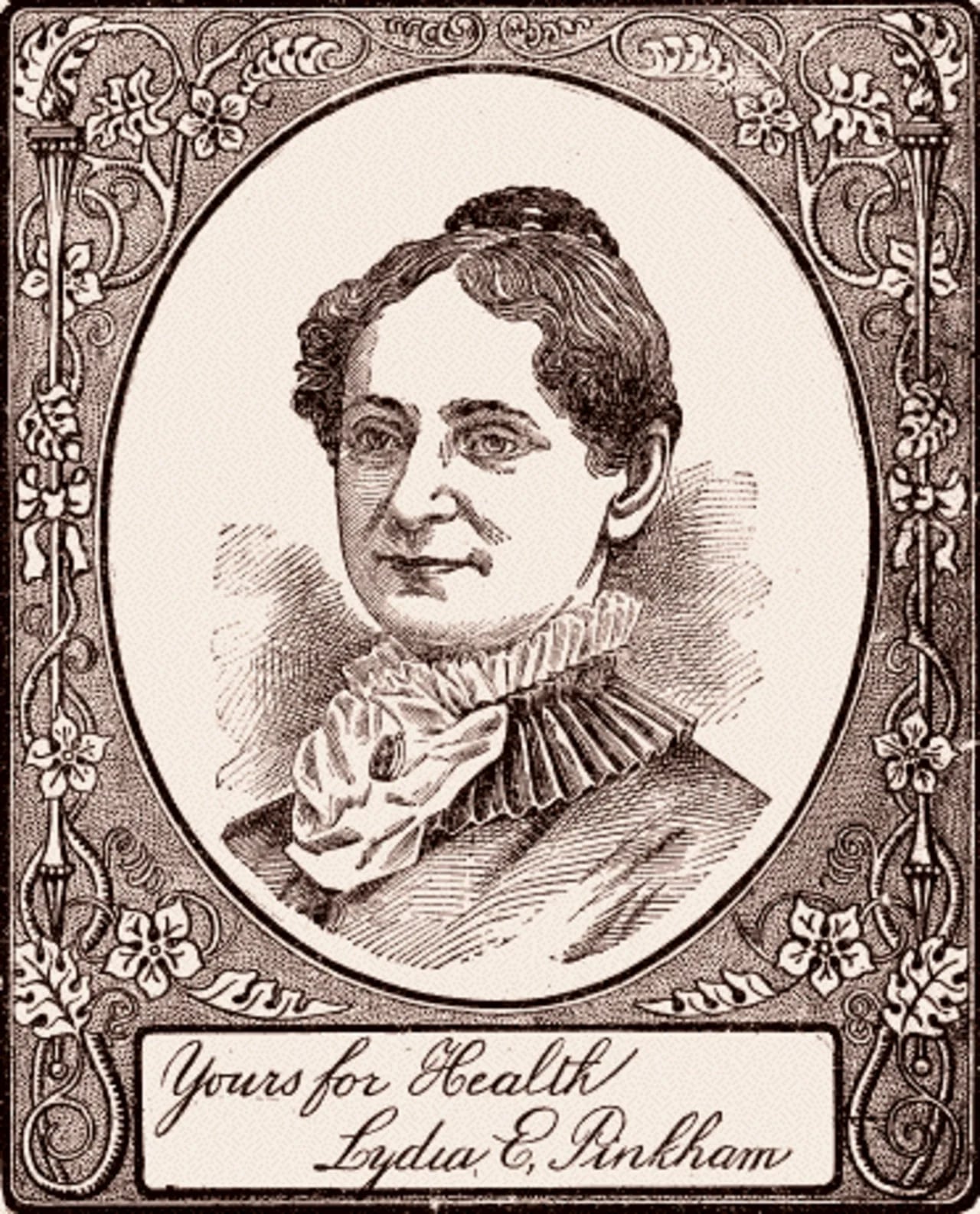 Portrait of Lydia Pinkham (1819–1883) – memorial page