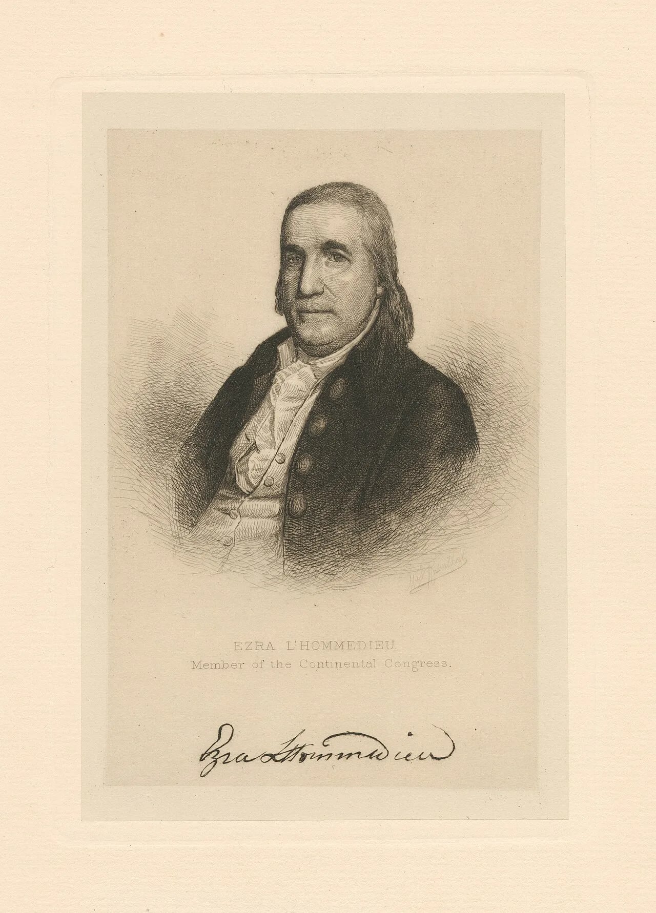 Porträt von Ezra L’Hommedieu (1734–1811) – Gedenkseite