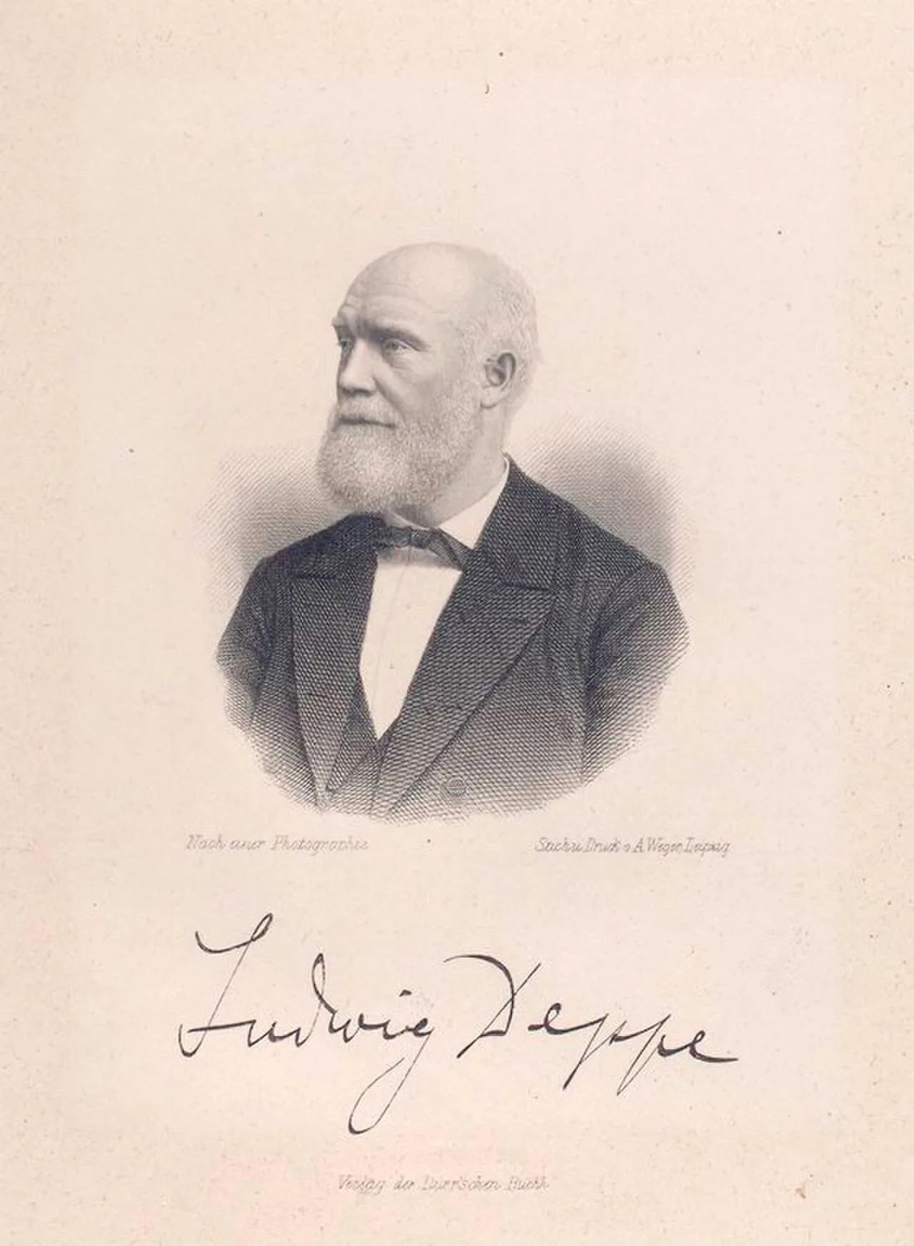 Porträt von Ludwig Deppe (1828–1890) – Gedenkseite