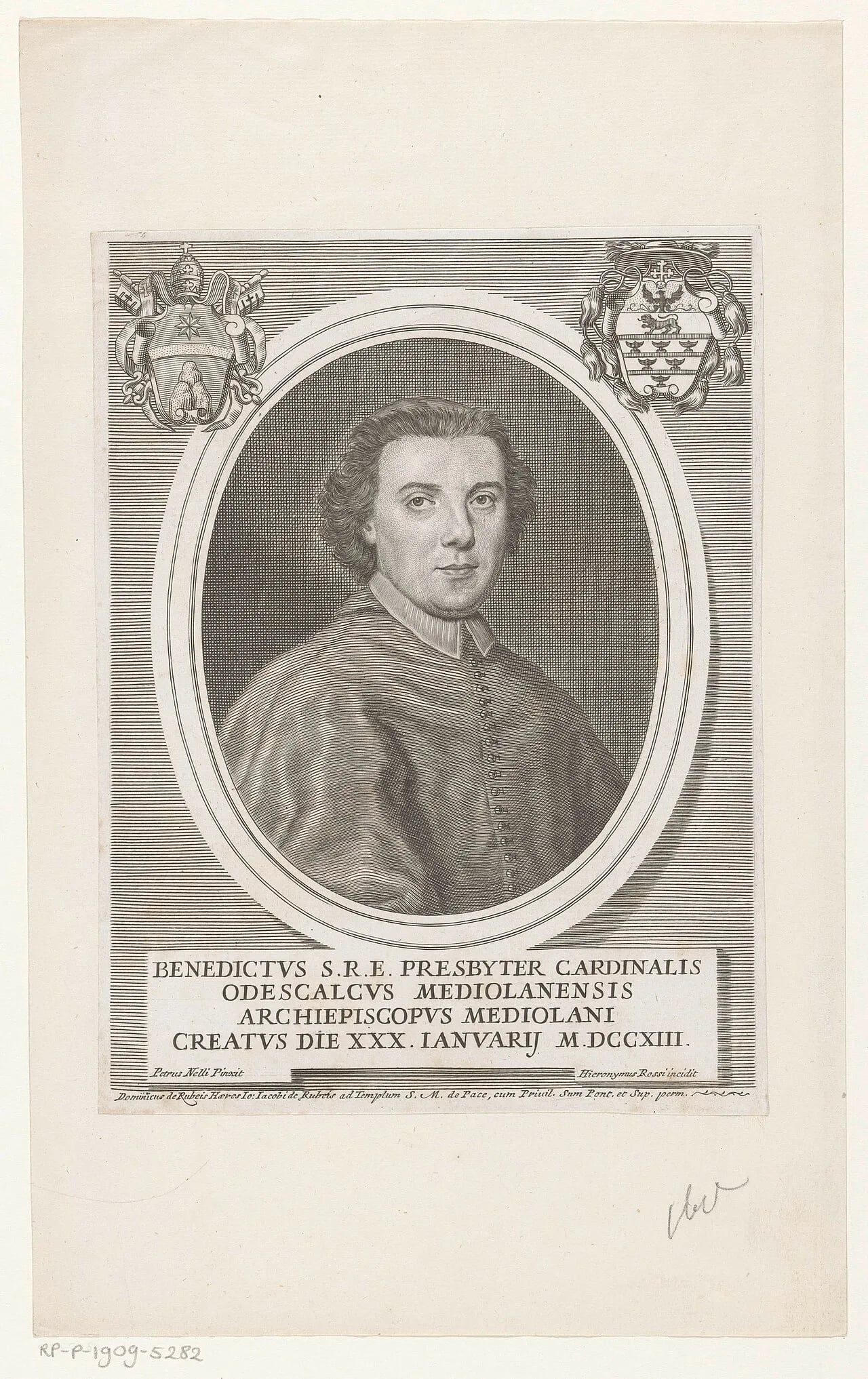 Porträt von Benedetto Erba Odescalchi (1679–1740) – Gedenkseite