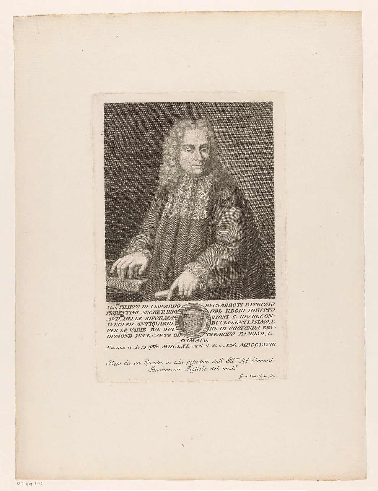 Portrait of Filippo Buonarroti (1661–1733) – memorial page