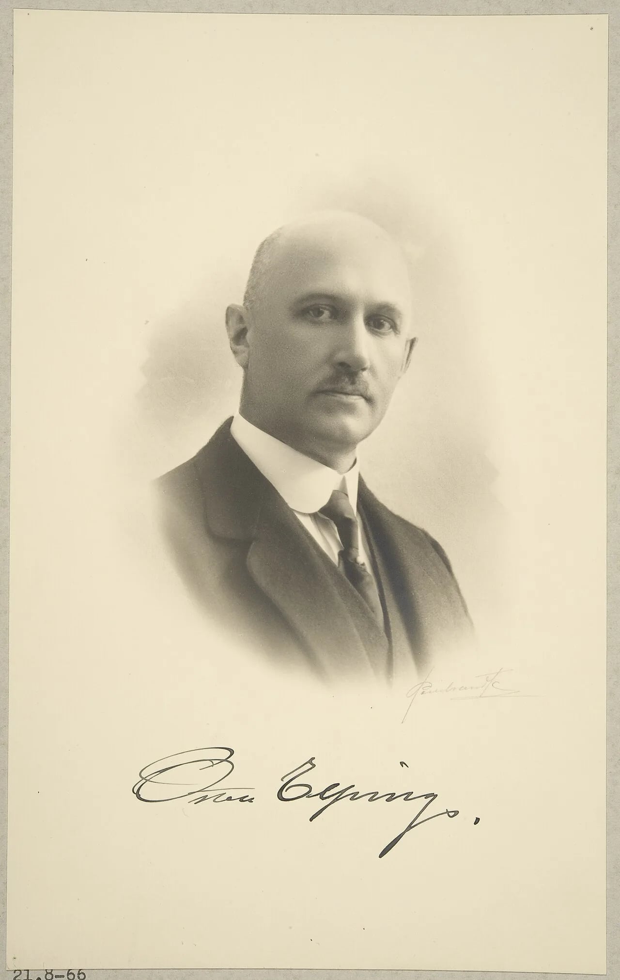 Portrait of Östen Elfving (1874–1936) – memorial page