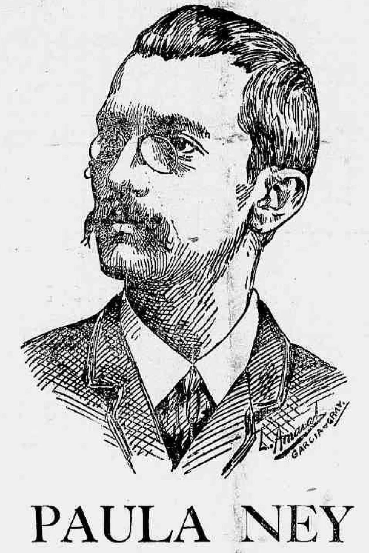 Porträt von Francisco de Paula Ney (1858–1897) – Gedenkseite