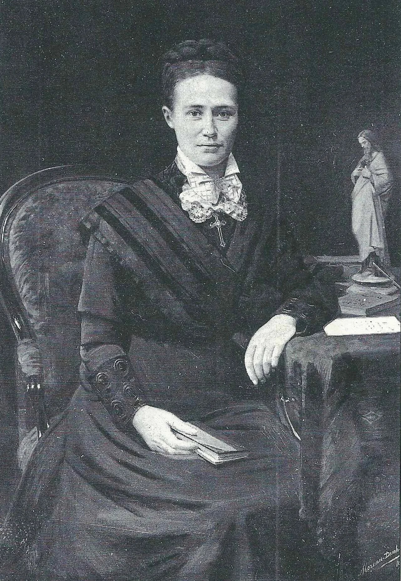 Porträt von Louise Nicolle (1847–1889) – Gedenkseite