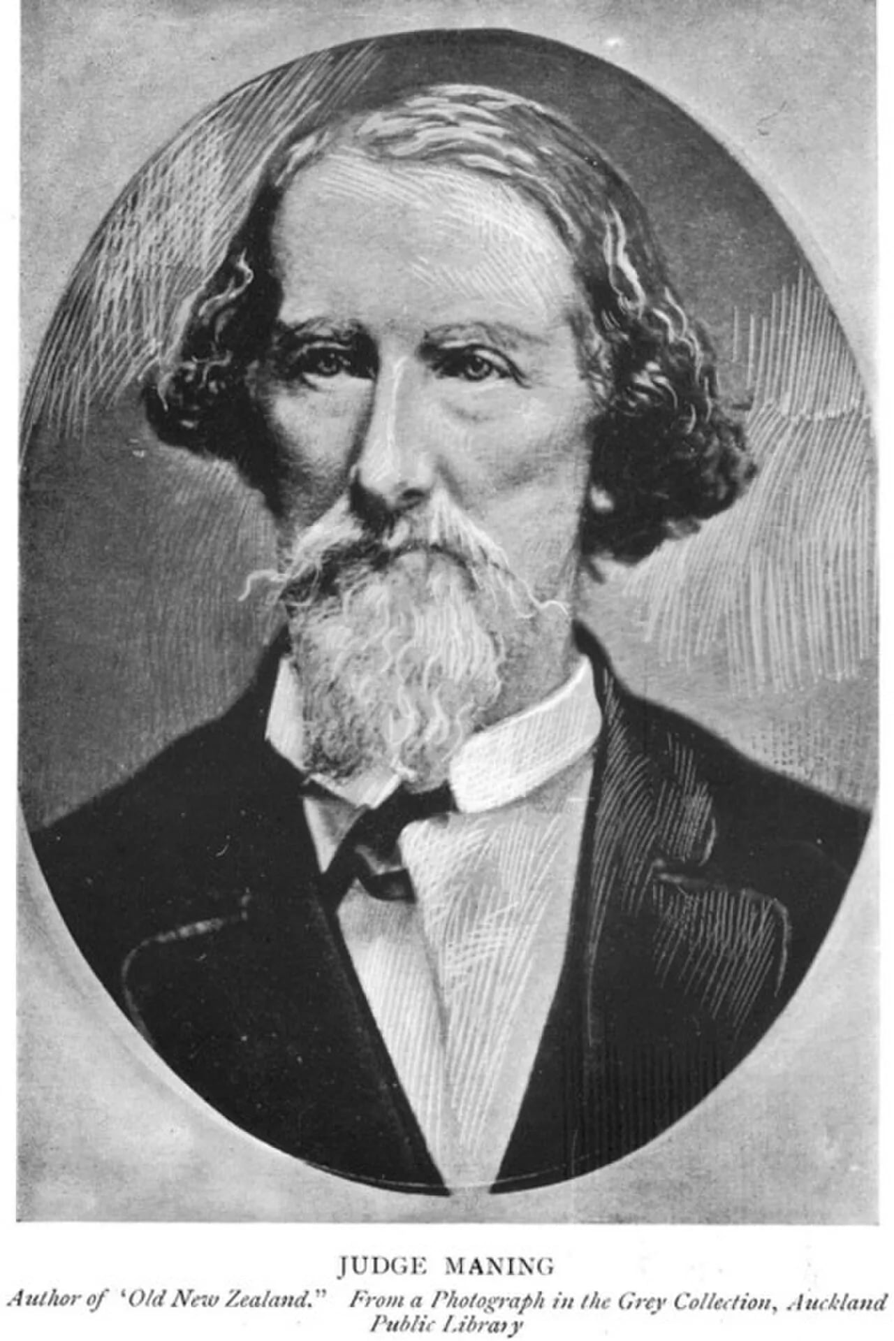 Porträt von Frederick Edward Maning (1812–1883) – Gedenkseite