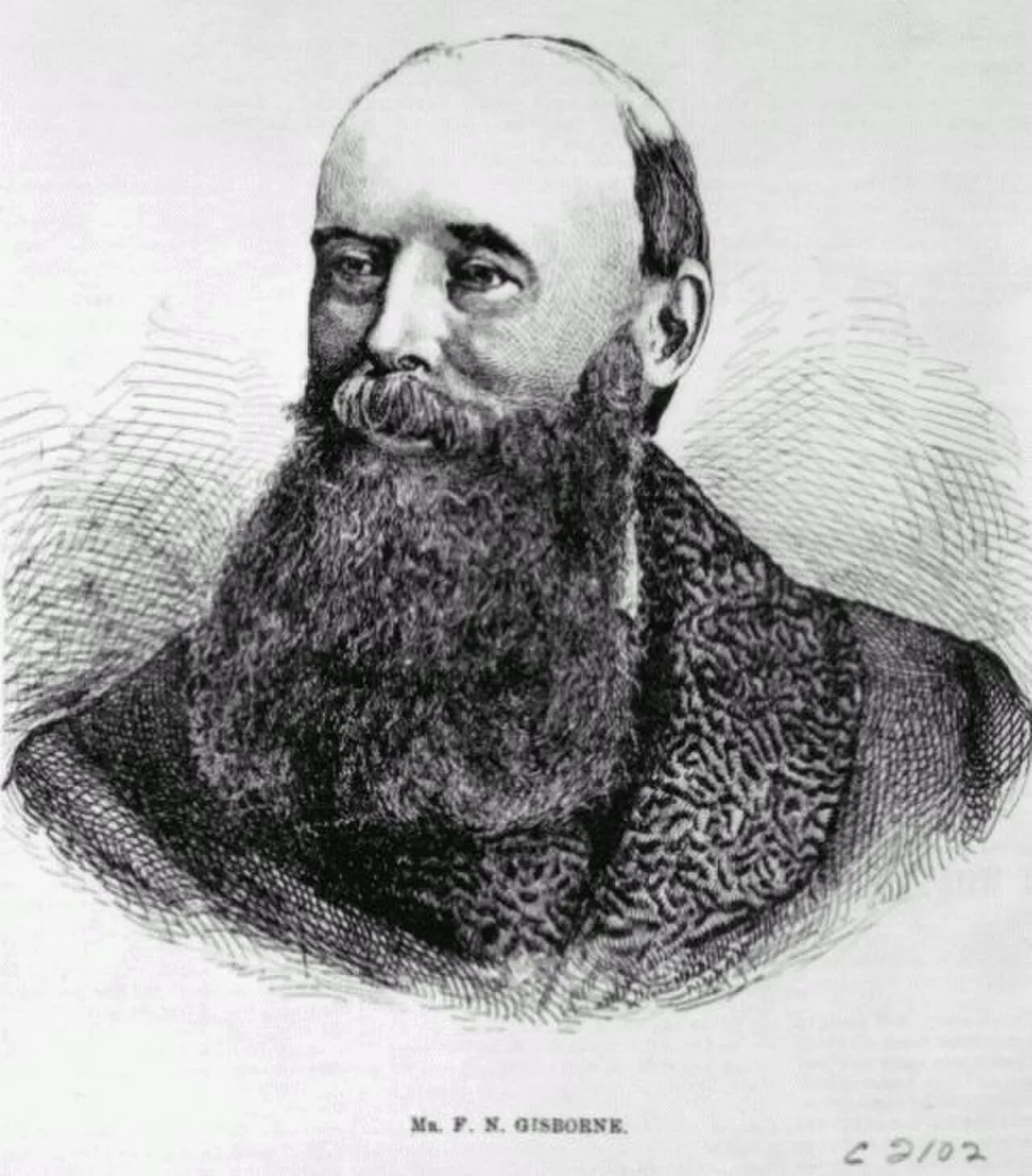 Portrait of Frederic Newton Gisborne (1824–1892) – memorial page