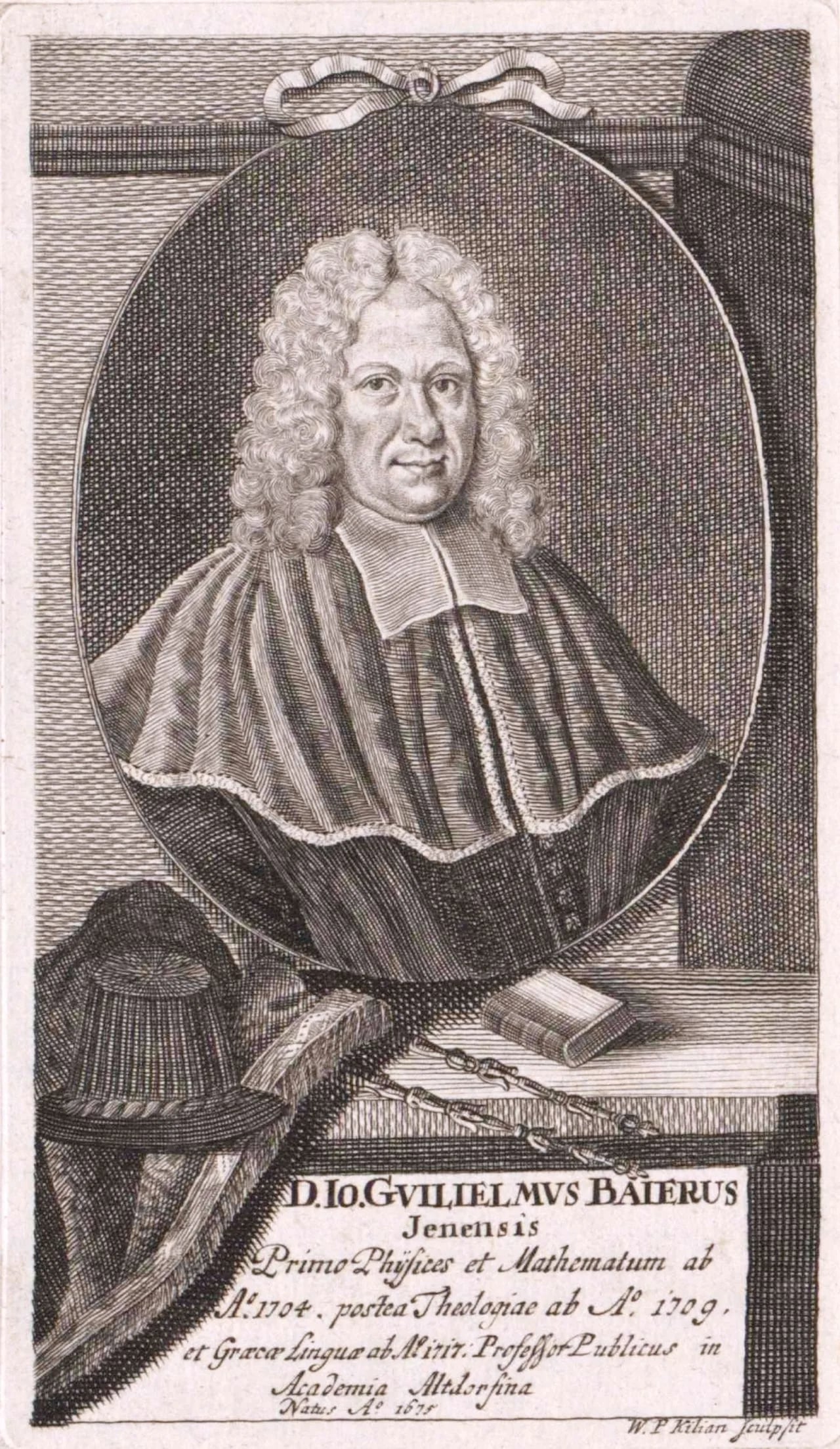 Porträt von Johann Wilhelm Bajer (1675–1729) – Gedenkseite