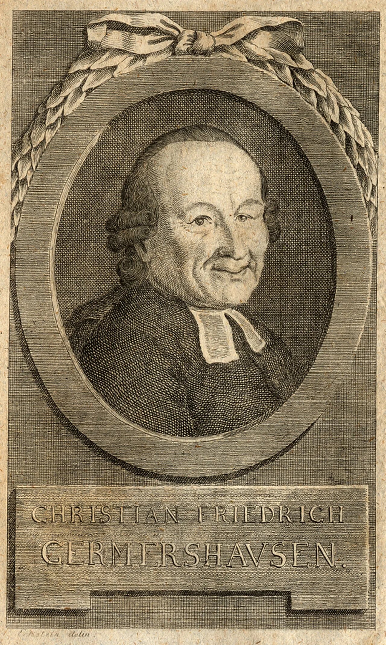 Porträt von Christian Friedrich Germershausen (1725–1810) – Gedenkseite