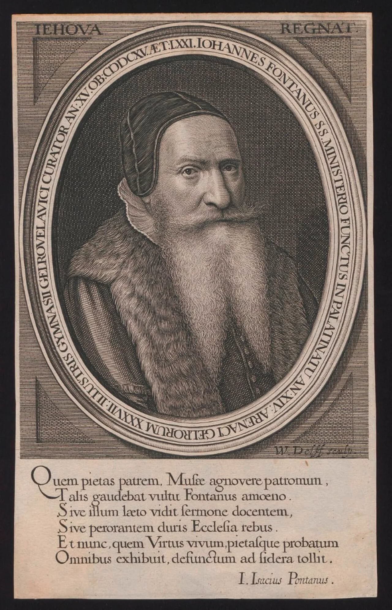 Porträt von Johann Fontanus (1545–1615) – Gedenkseite