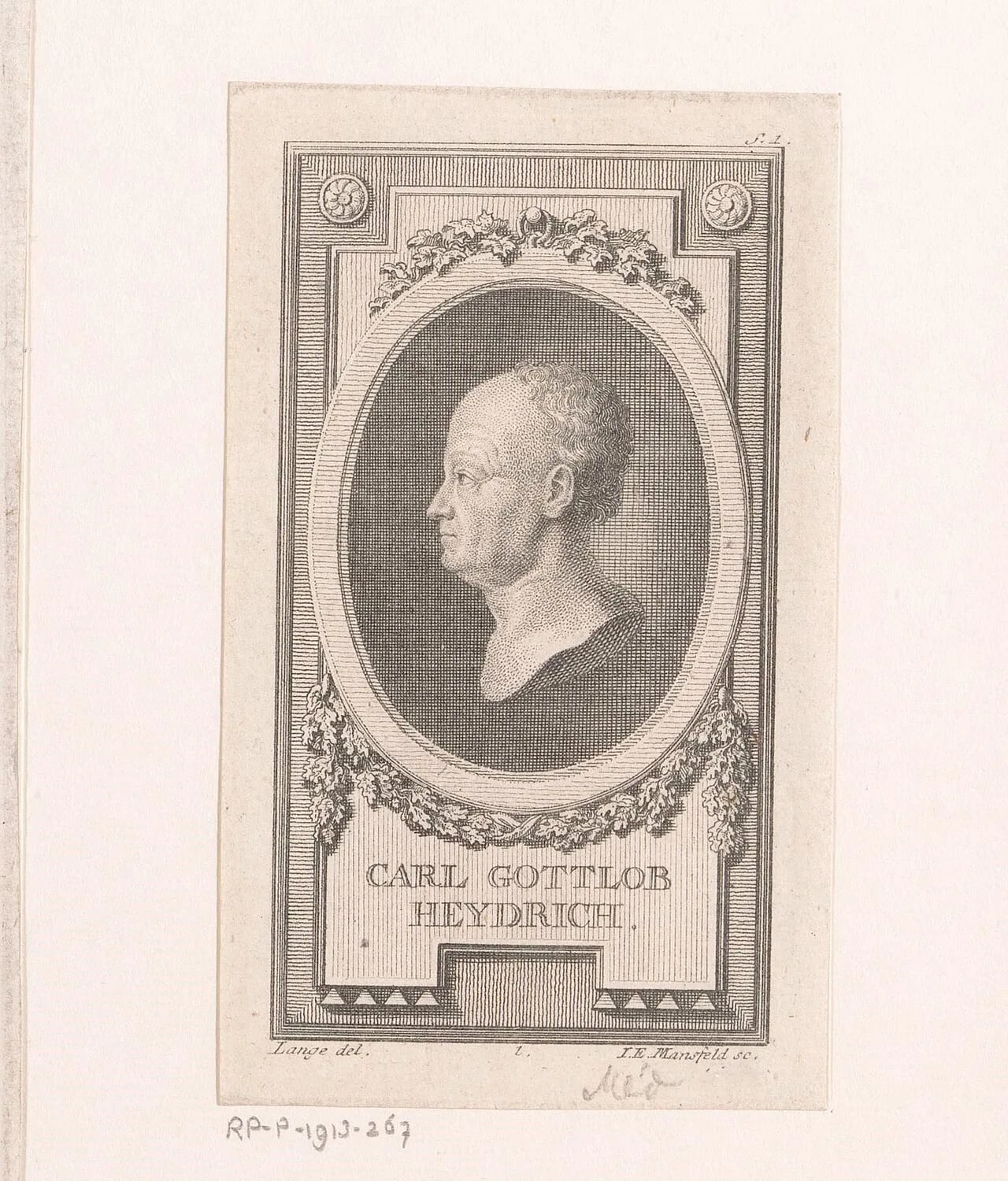 Portrait of Karl Gottlob Heydrich (1714–1788) – memorial page