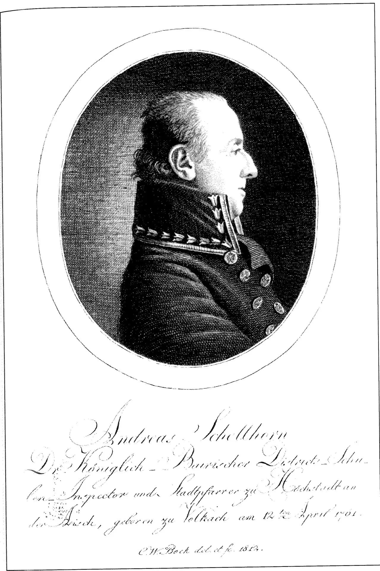 Porträt von Andreas Schellhorn (1761–1819) – Gedenkseite