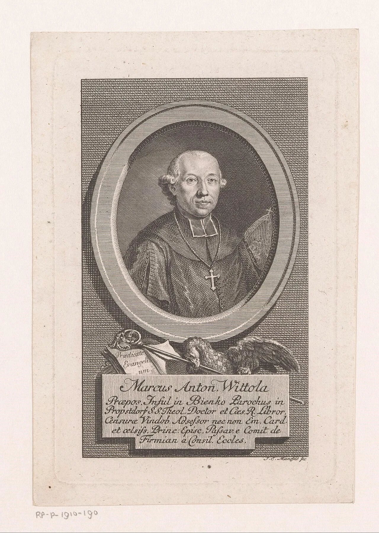 Porträt von Marcus Anton Wittola (1736–1797) – Gedenkseite