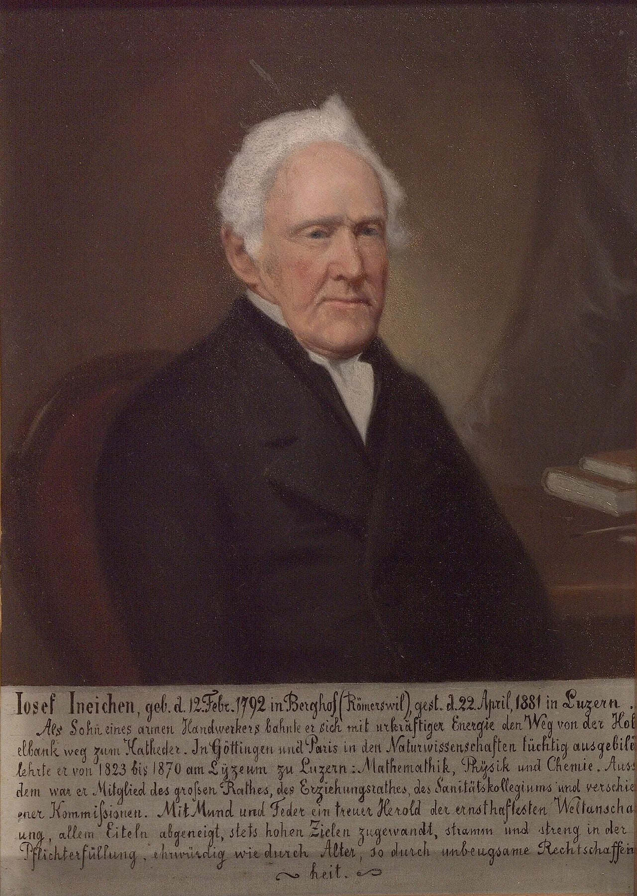 Porträt von Josef Ineichen (1792–1881) – Gedenkseite