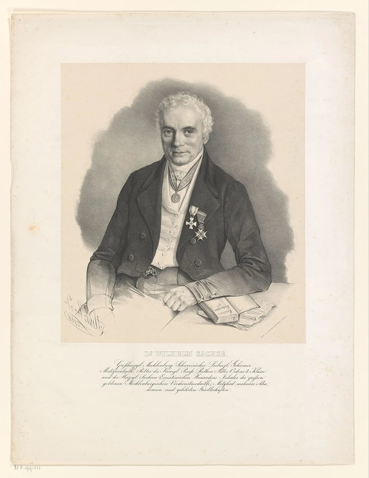 Porträt von Johann David Wilhelm Sachse (1772–1860) – Gedenkseite