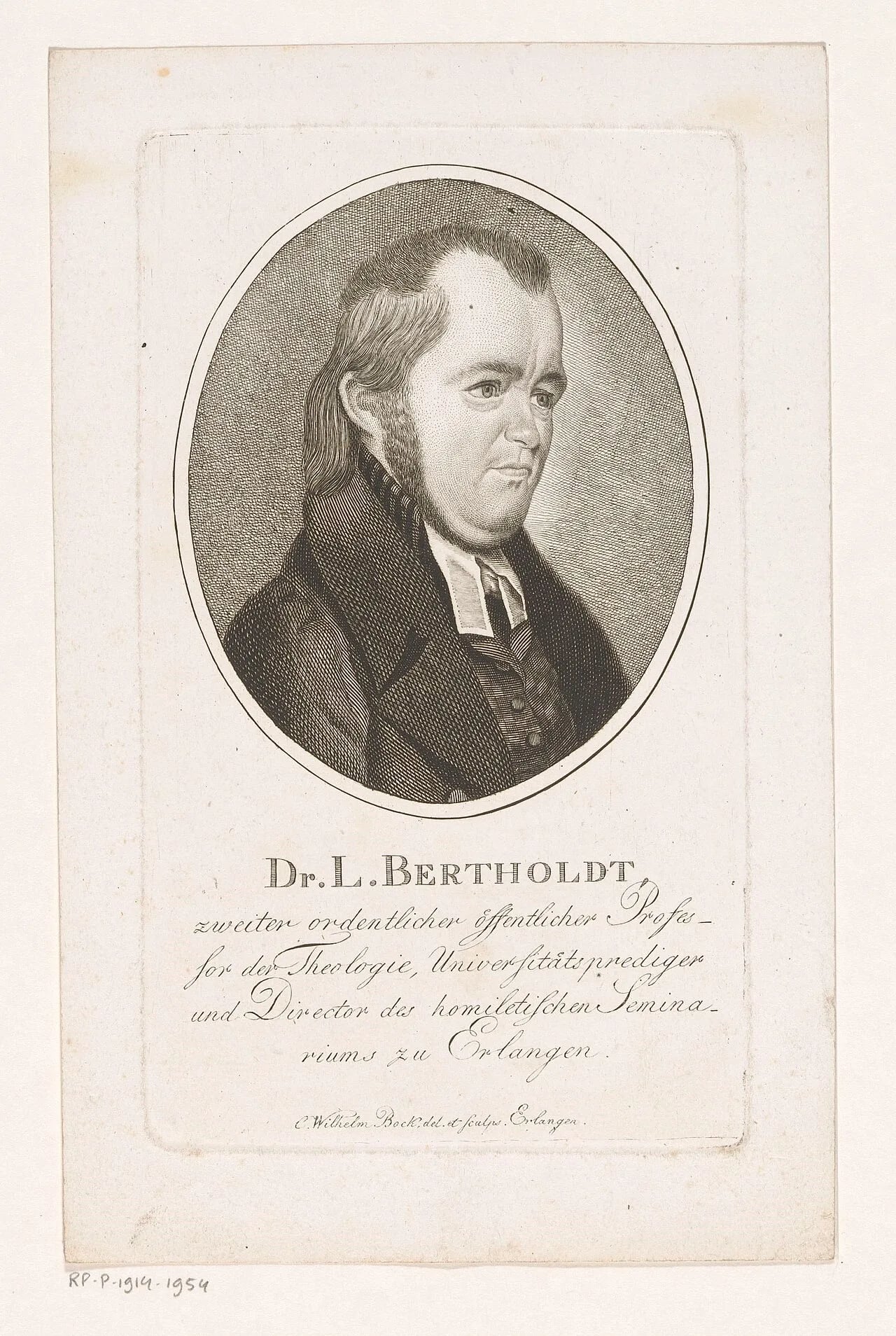 Porträt von Leonhard Berthold (1774–1822) – Gedenkseite