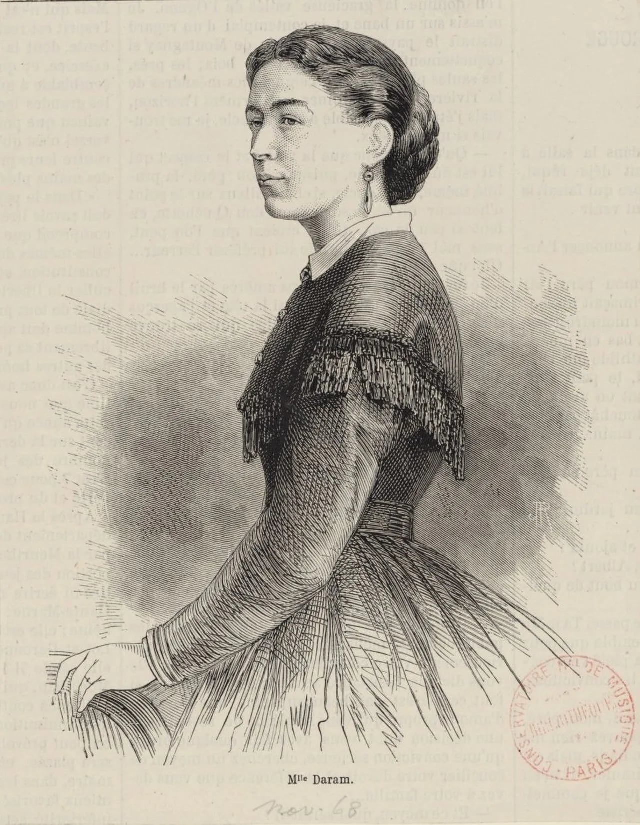 Porträt von Joséphine Daram (1845–1926) – Gedenkseite