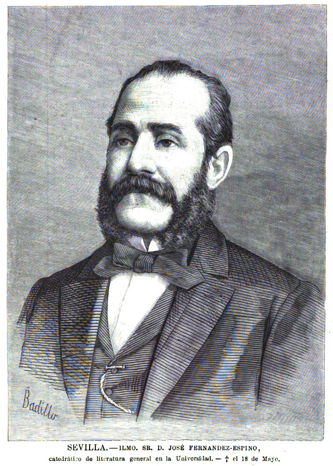 Porträt von José Fernández-Espino (1816–1875) – Gedenkseite