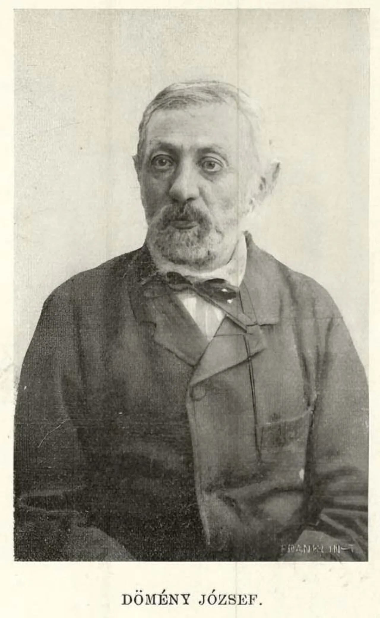 Porträt von József Dömény (1834–1911) – Gedenkseite