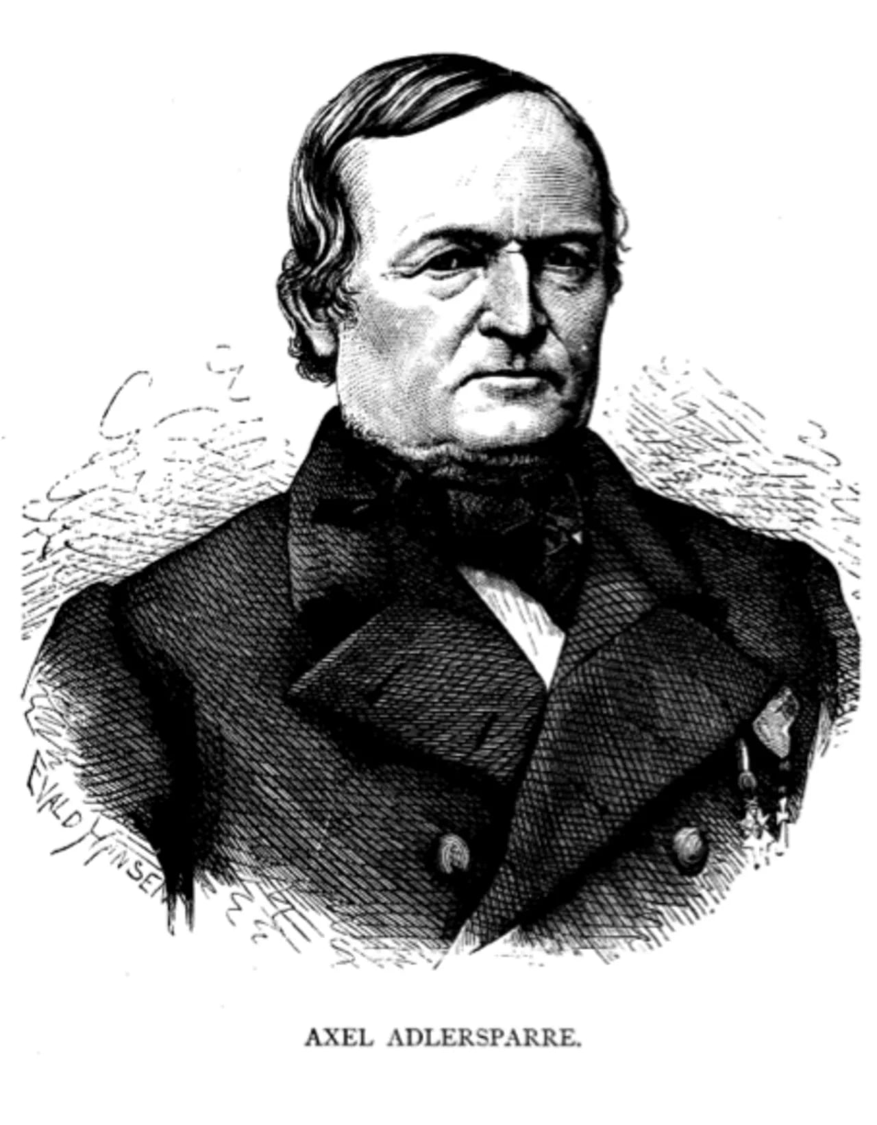 Porträt von Axel Adlersparre (1812–1879) – Gedenkseite