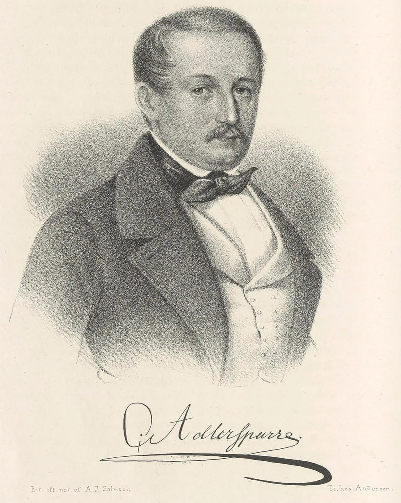 Porträt von Carl August Adlersparre (1810–1862) – Gedenkseite