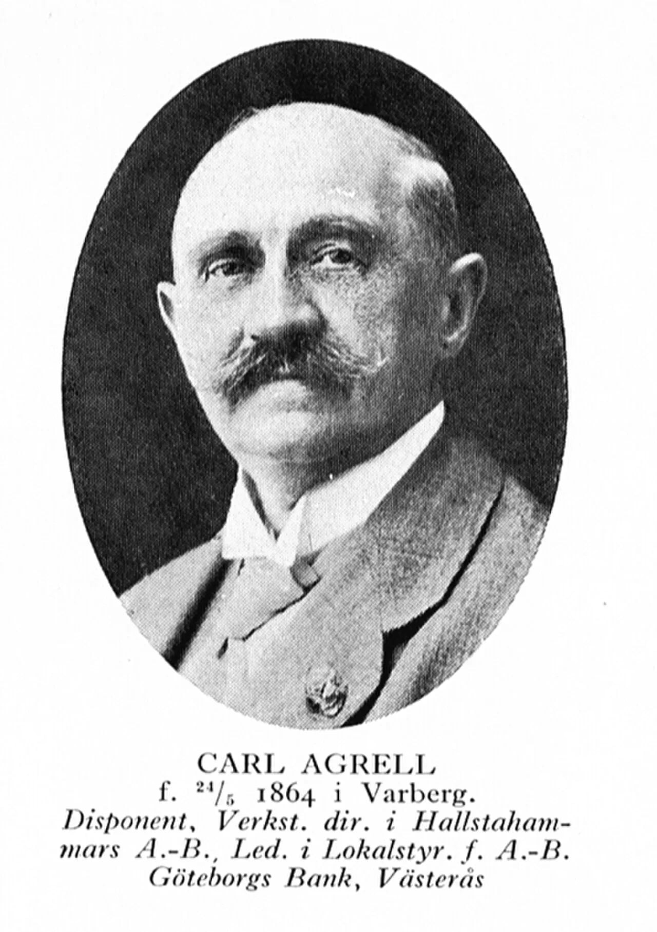 Porträt von Carl Agrell (1864–1953) – Gedenkseite