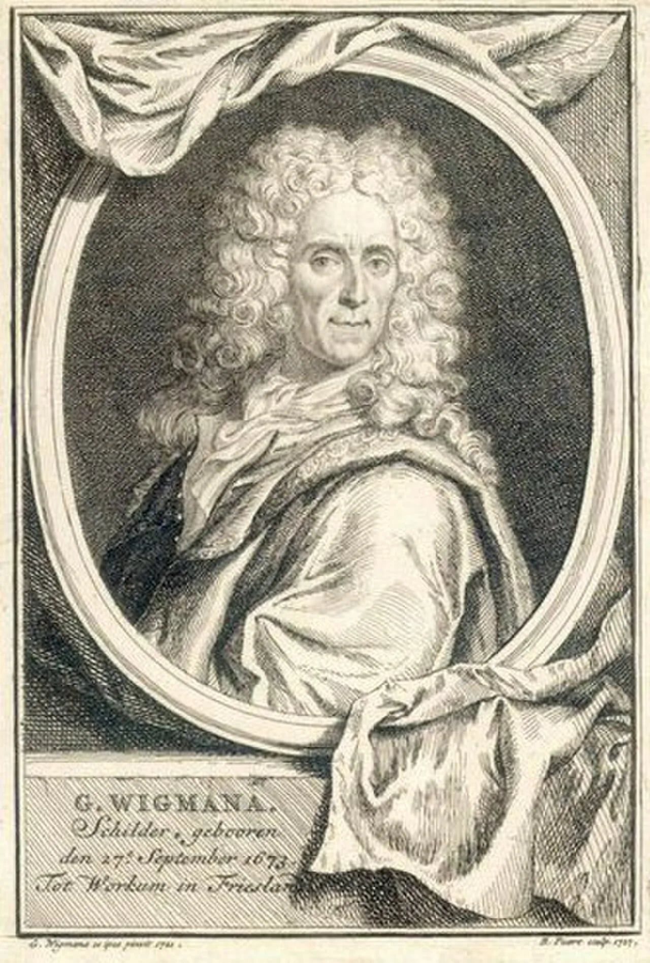 Porträt von Gerard Wigmana (1673–1741) – Gedenkseite