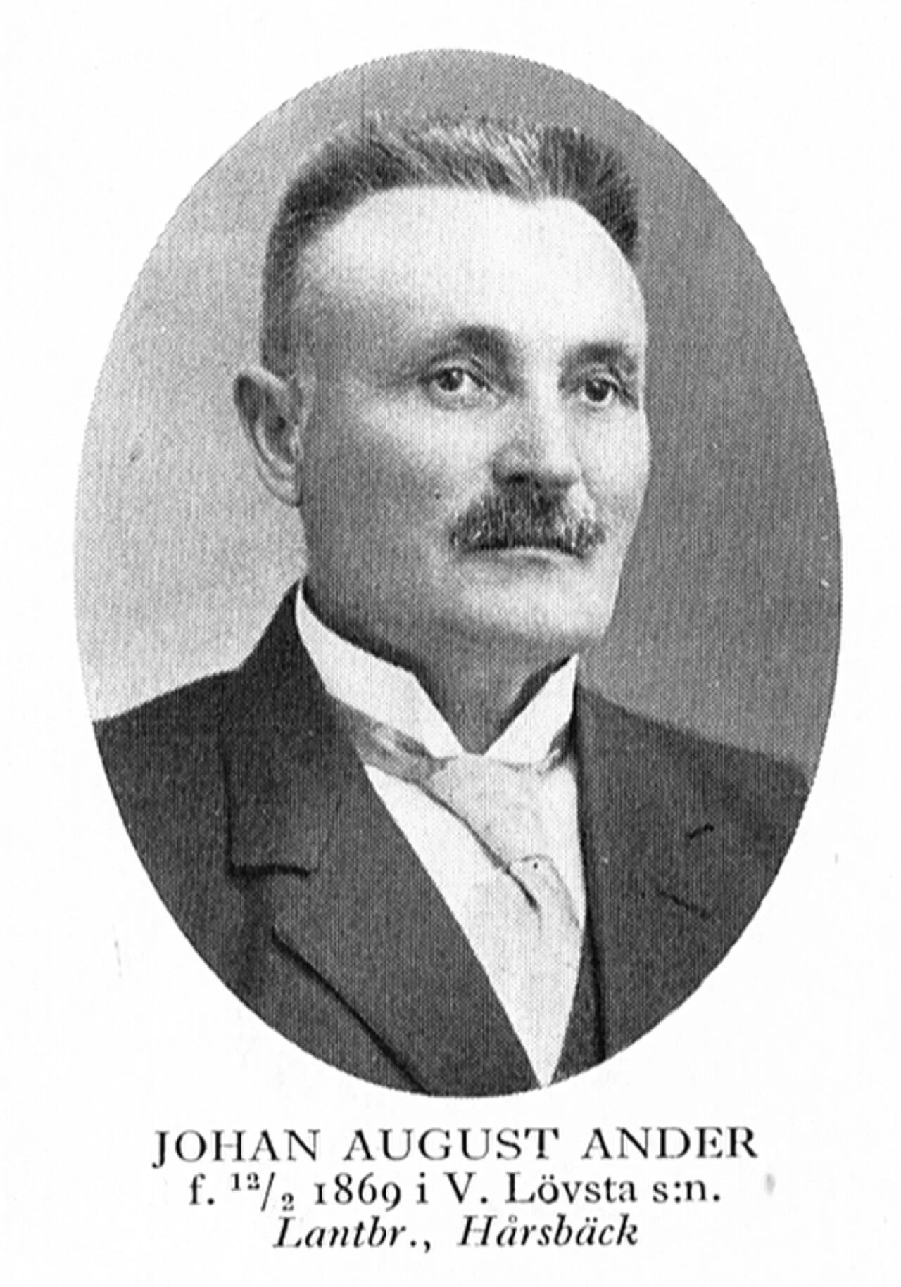 Portrait of August Ander (1869–1938) – memorial page