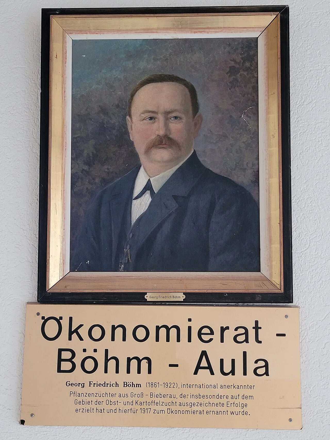 Porträt von Georg Friedrich Böhm (1861–1922) – Gedenkseite