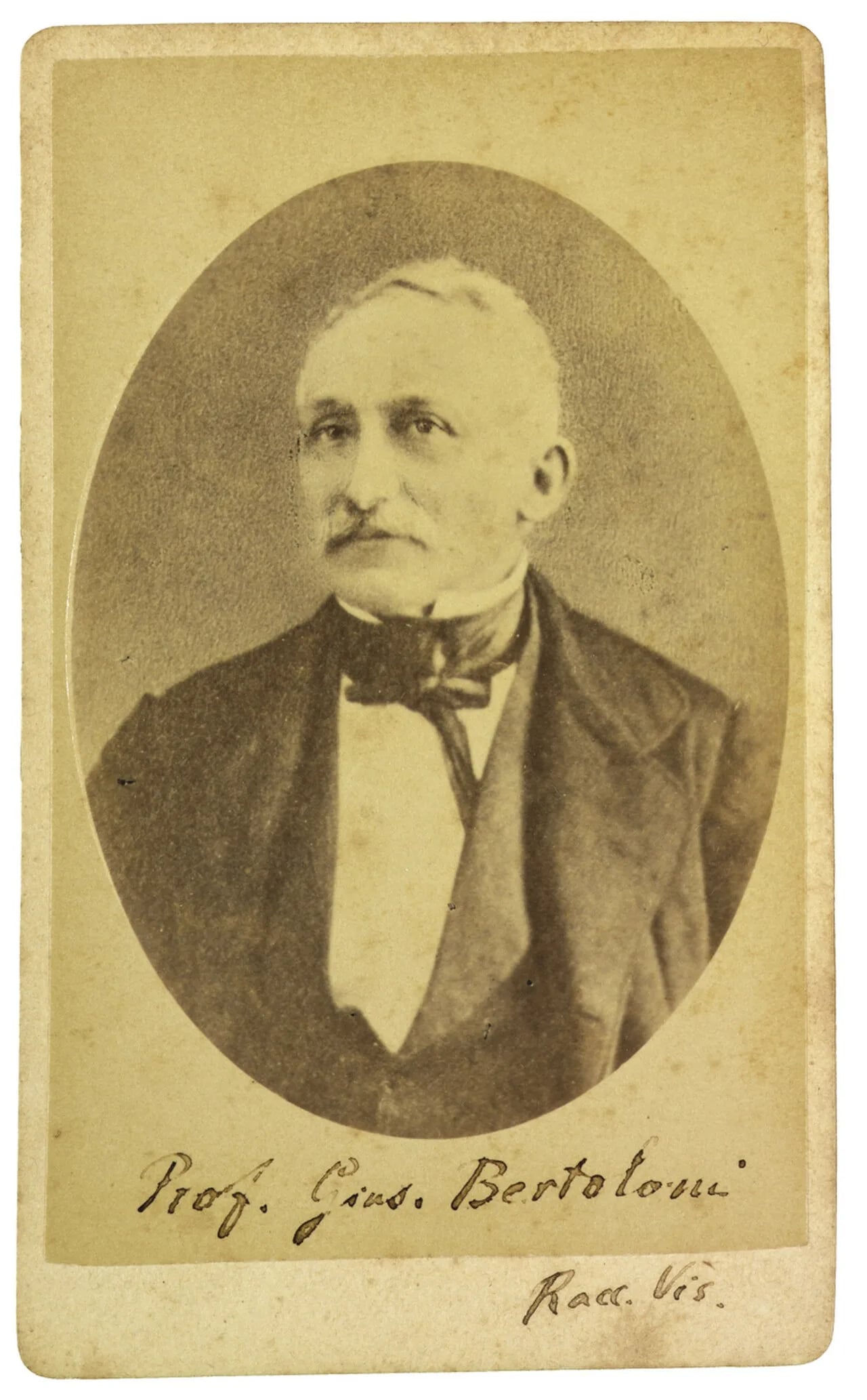 Porträt von Giuseppe Bertoloni (1804–1874) – Gedenkseite
